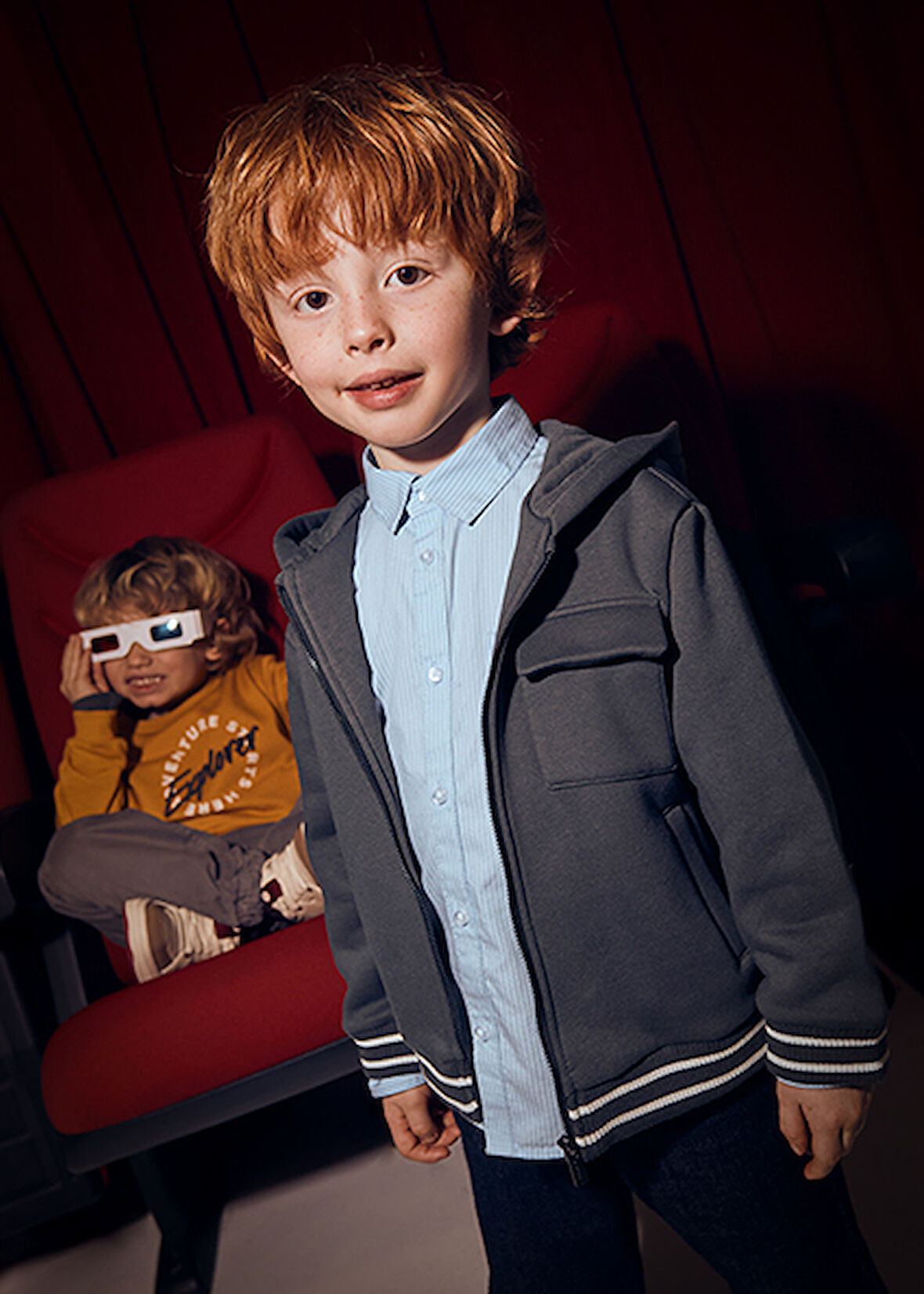 Mayoral Gri Erkek Çocuk Fermuarlı Sweatshirt 4427