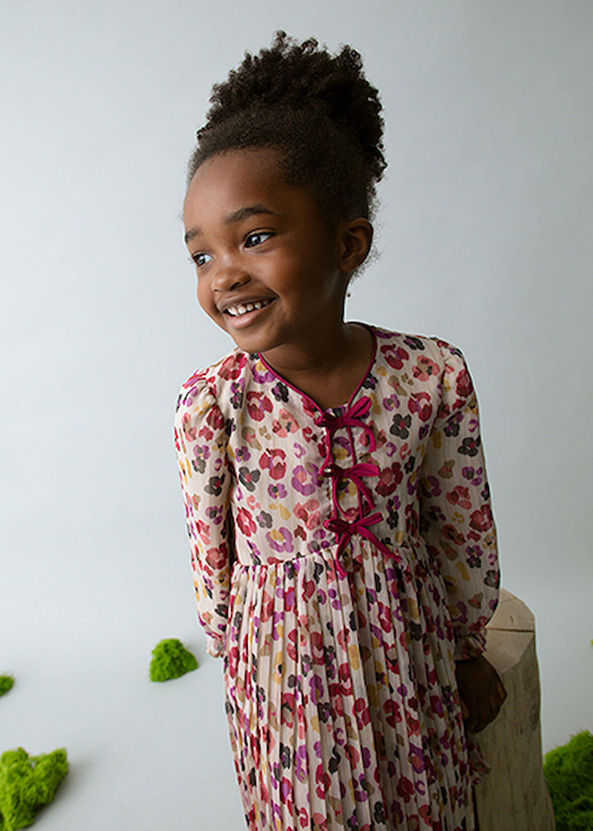 Mayoral Vişne Kız Çocuk Desenli Elbise 4917