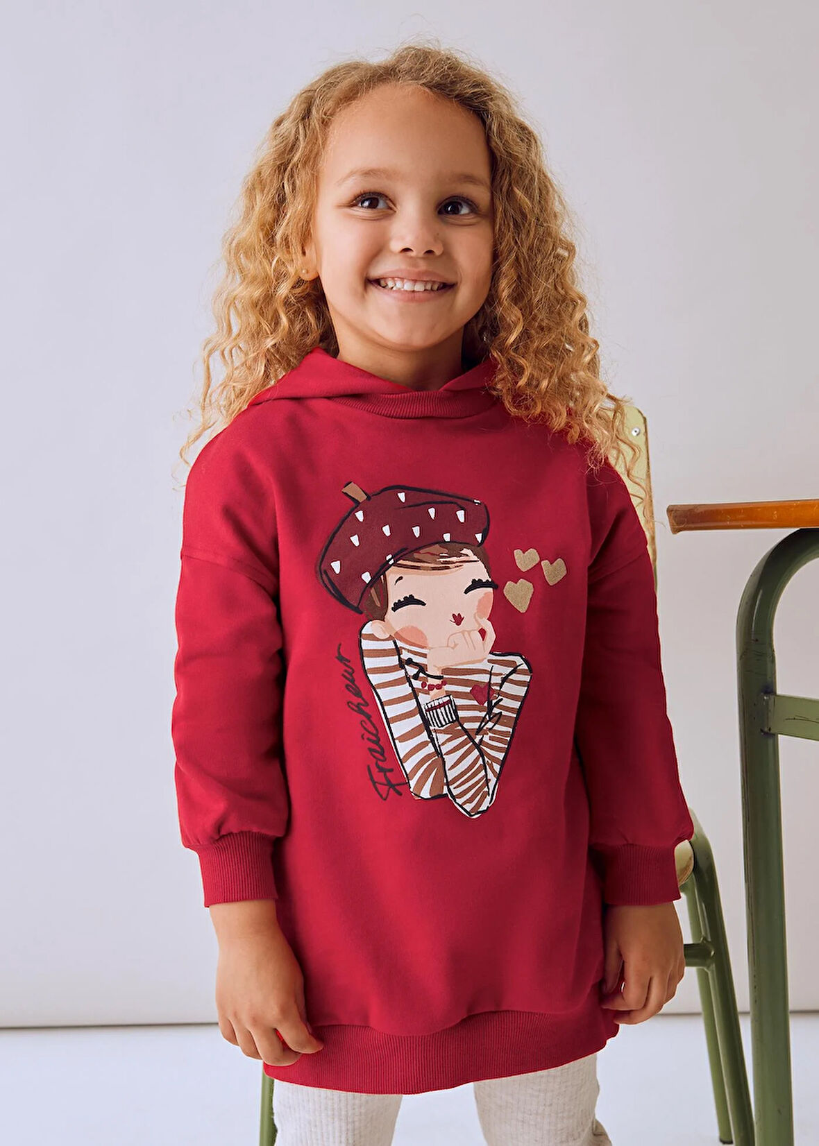 Mayoral Kız Çocuk Kapşonlu Örme Elbise