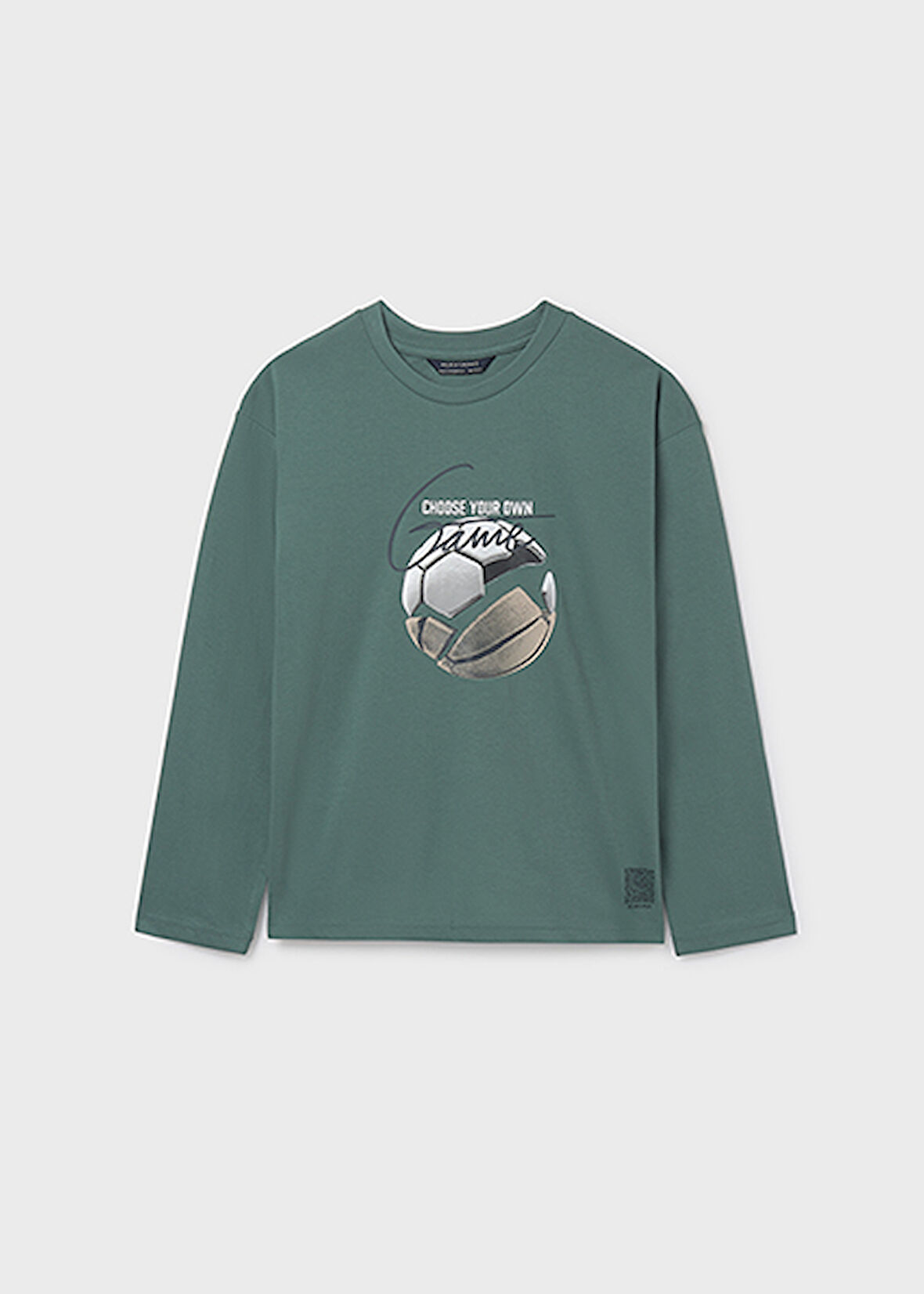 Mayoral Yeşil Erkek Çocuk Etkileşimli Uzun Kollu Tişört 7003