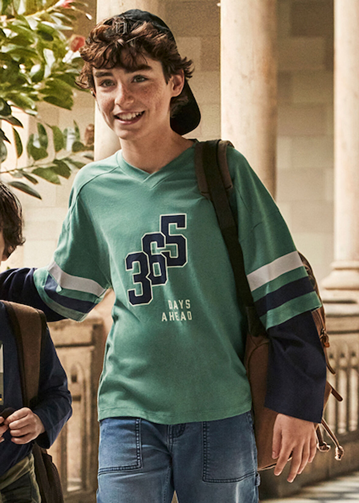 Mayoral Yeşil Erkek Çocuk Duble Kol Tişört 7004