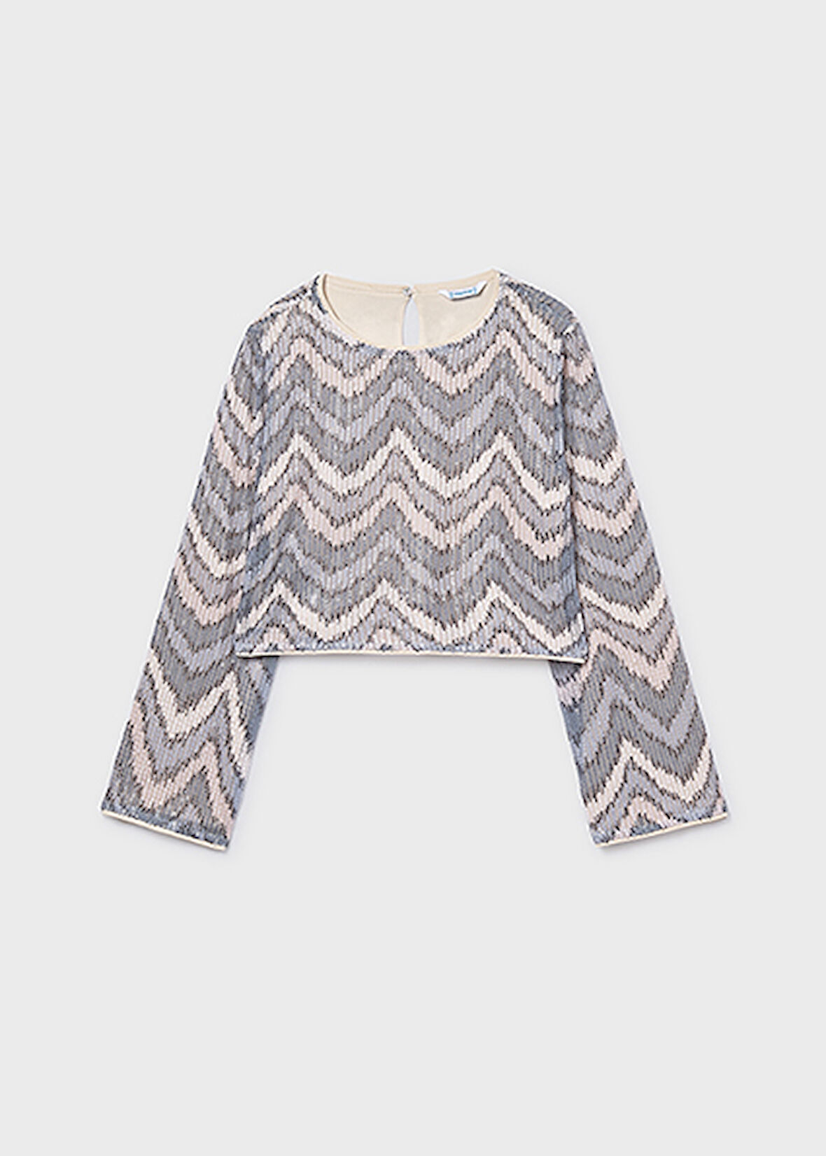 Mayoral Gri Kız Çocuk Pullu Bluz 7031