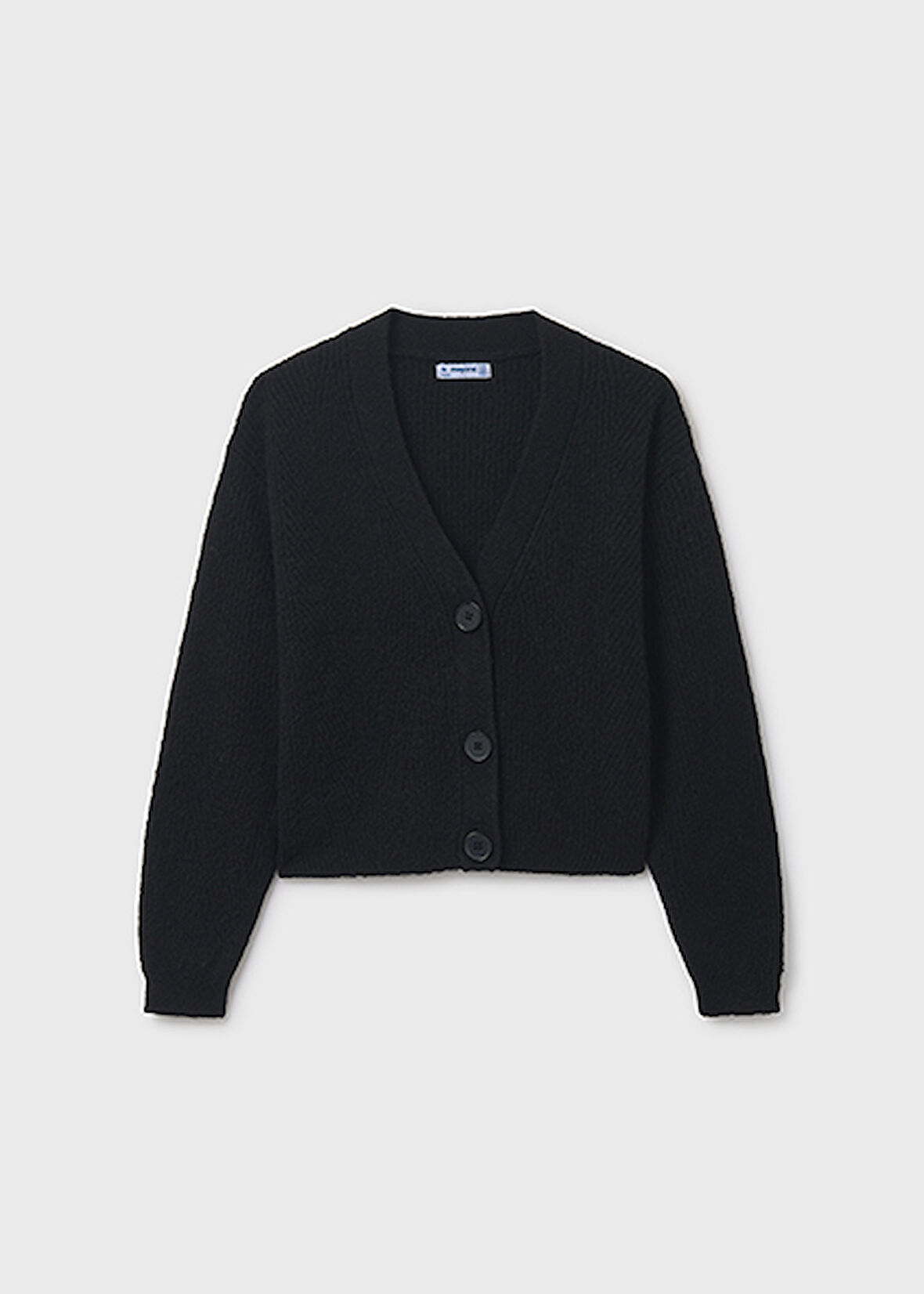 Mayoral Siyah Kız Çocuk Düğmeli Hırka 7317