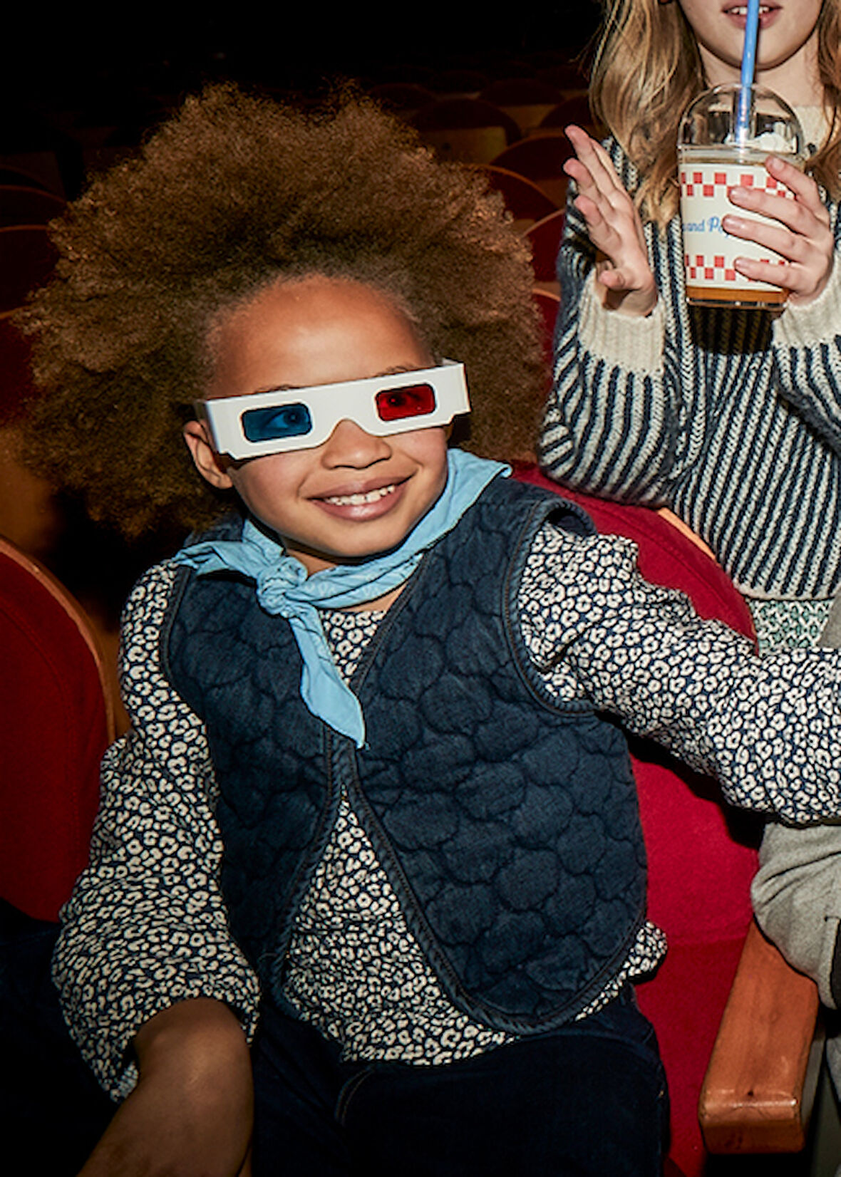 Mayoral Kız Çocuk Lacivert Kapitone Kot Yelek 7319