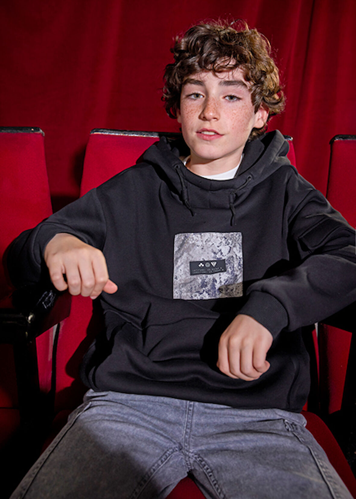 Mayoral Erkek Çocuk Siyah Kapüşonlu Sweatshirt 7403