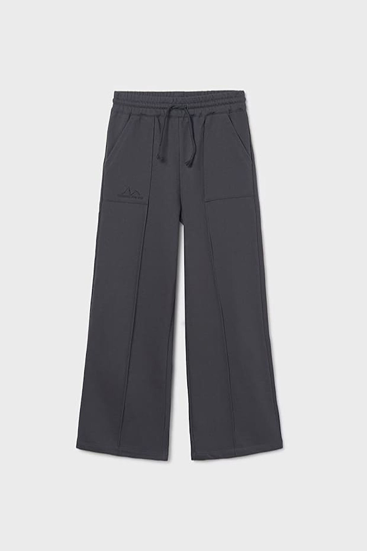 Kız Çocuk Bol Paça Dikiş Detaylı Eşofman Altı - Antrasit | 10 Yaş