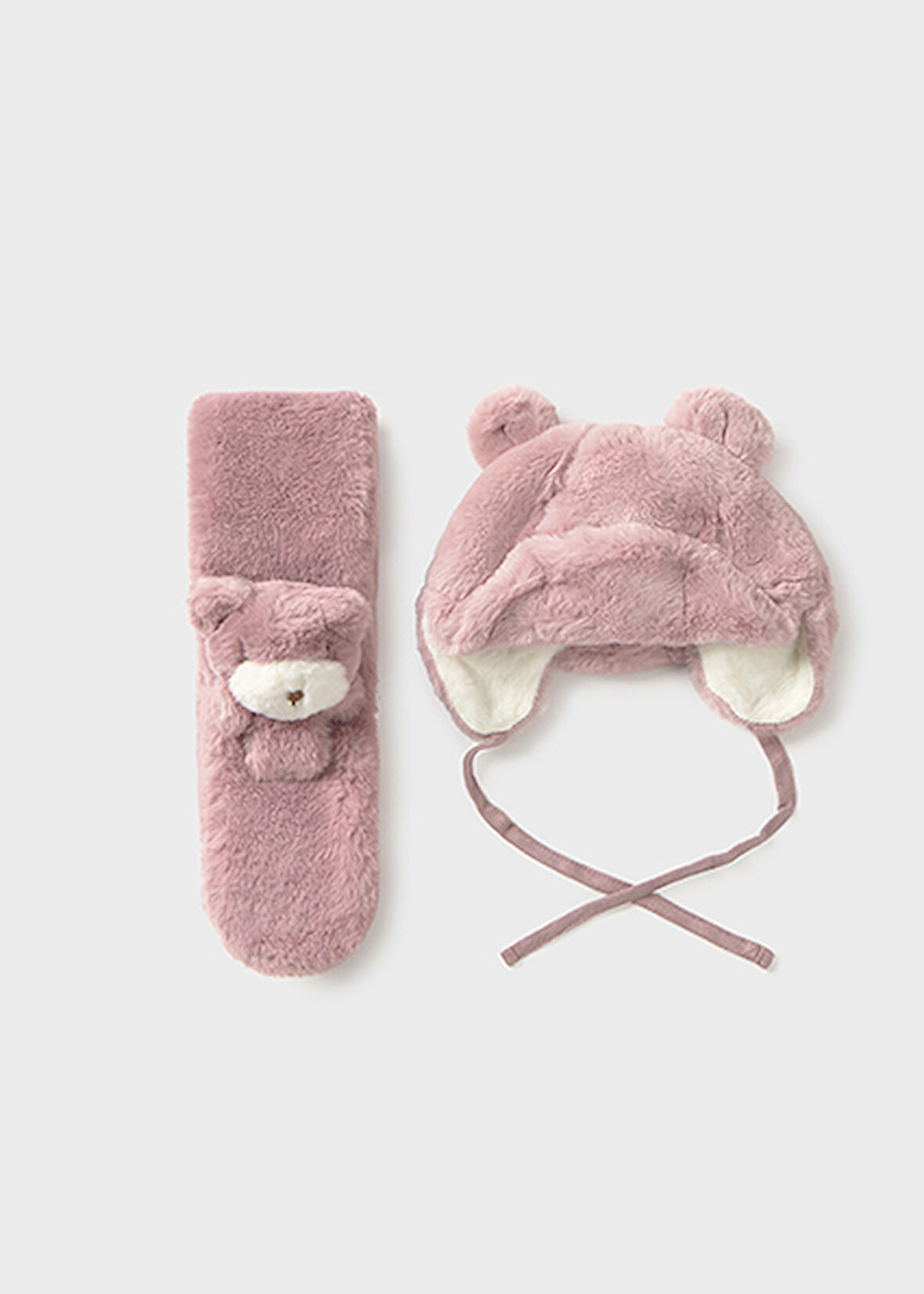 Mayoral Pembe Bebek Şapka ve Atkı Takım 10020