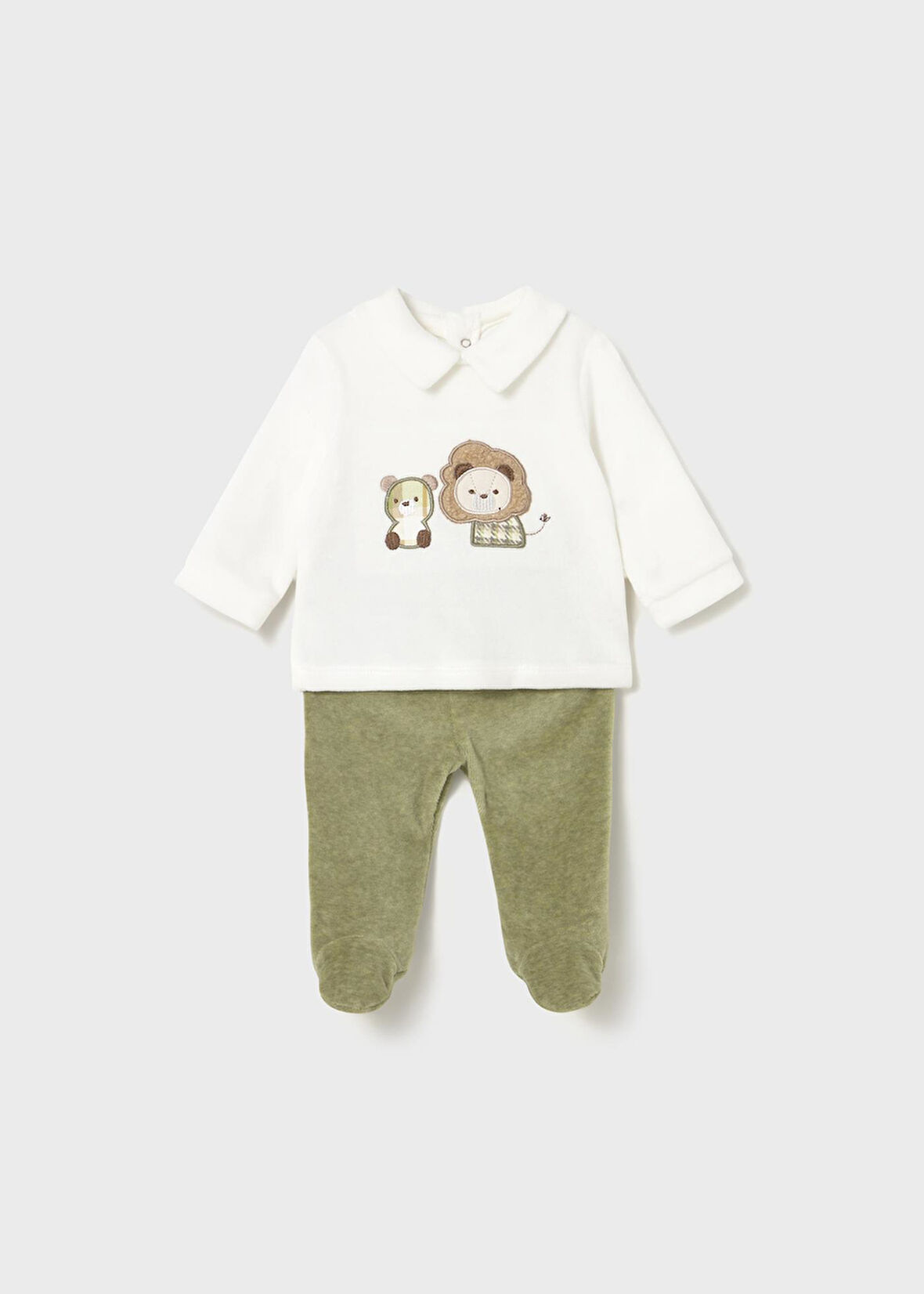 Mayoral Newborn Erkek Bebek Kadife Takım