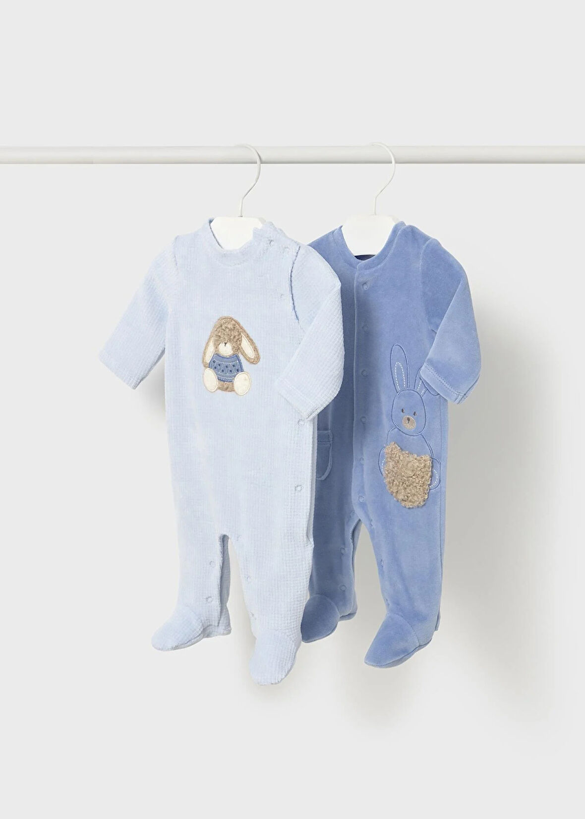 Mayoral Newborn Erkek Bebek 2Li Kadife Tulum