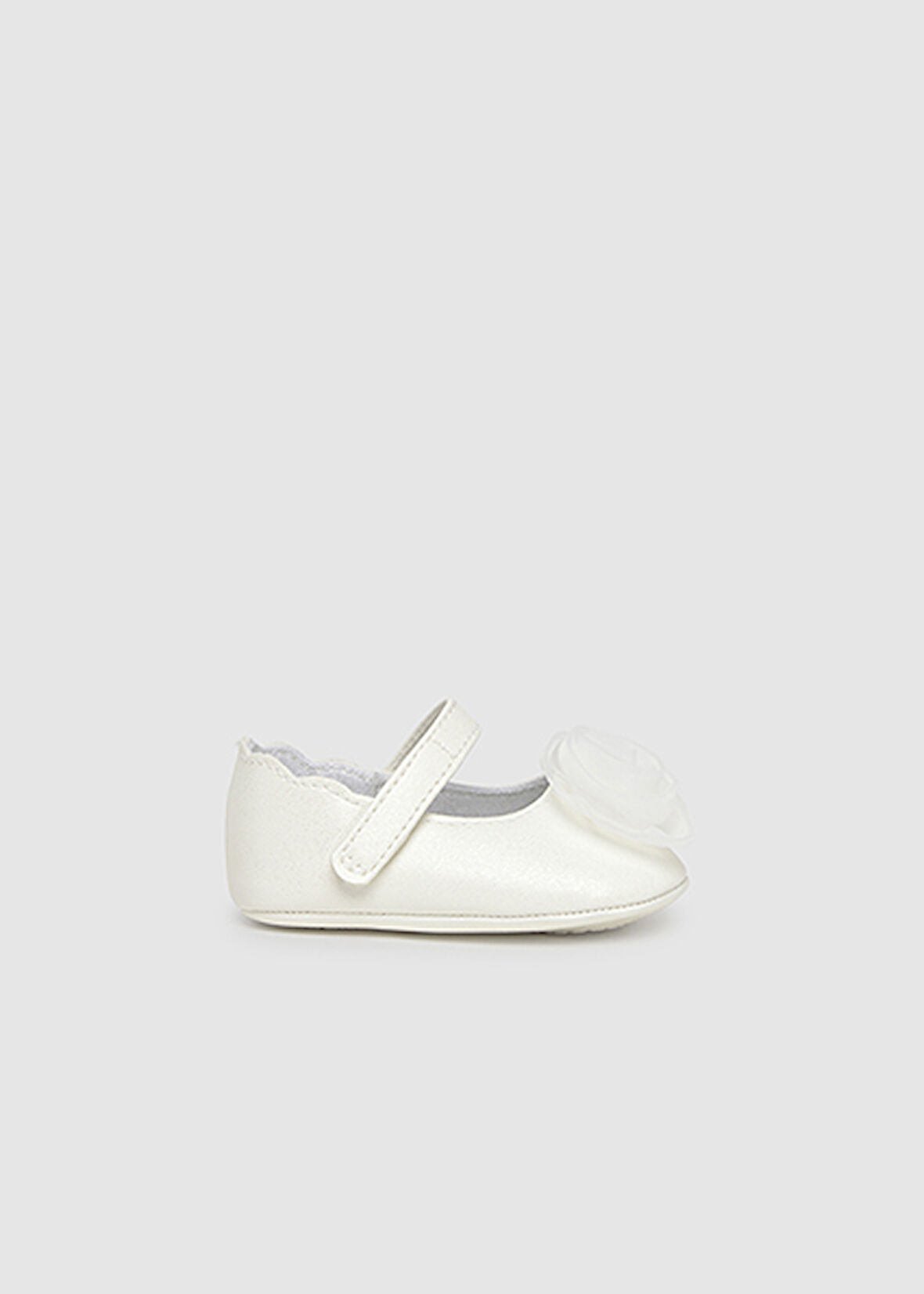 Mayoral Krem Bebek Çiçekli Ayakkabı 9960