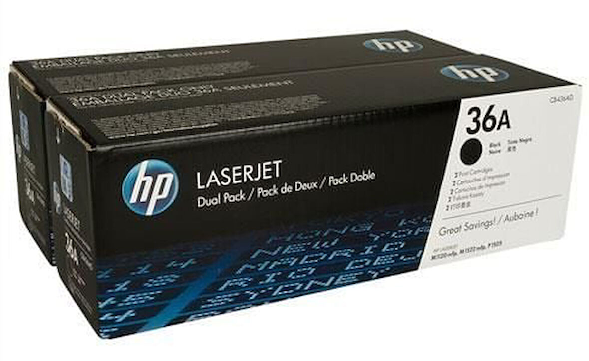 HP CB436AD (36A) Siyah Black Orjinal Toner İkili Paket M1120 / M1522