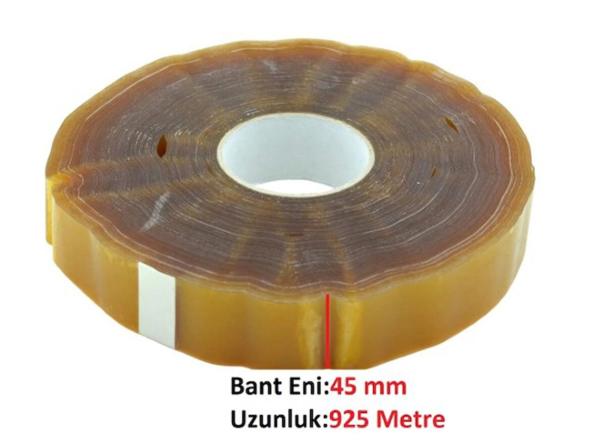 Büyük Rulo 45mm x 925m Kauçuk Makine Bandı Paketleme Bandı m4