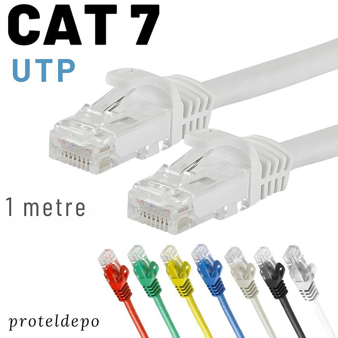 IRENIS 1 metre CAT7 Kablo Ethernet Network İnternet Lan Ağ Kablosu 