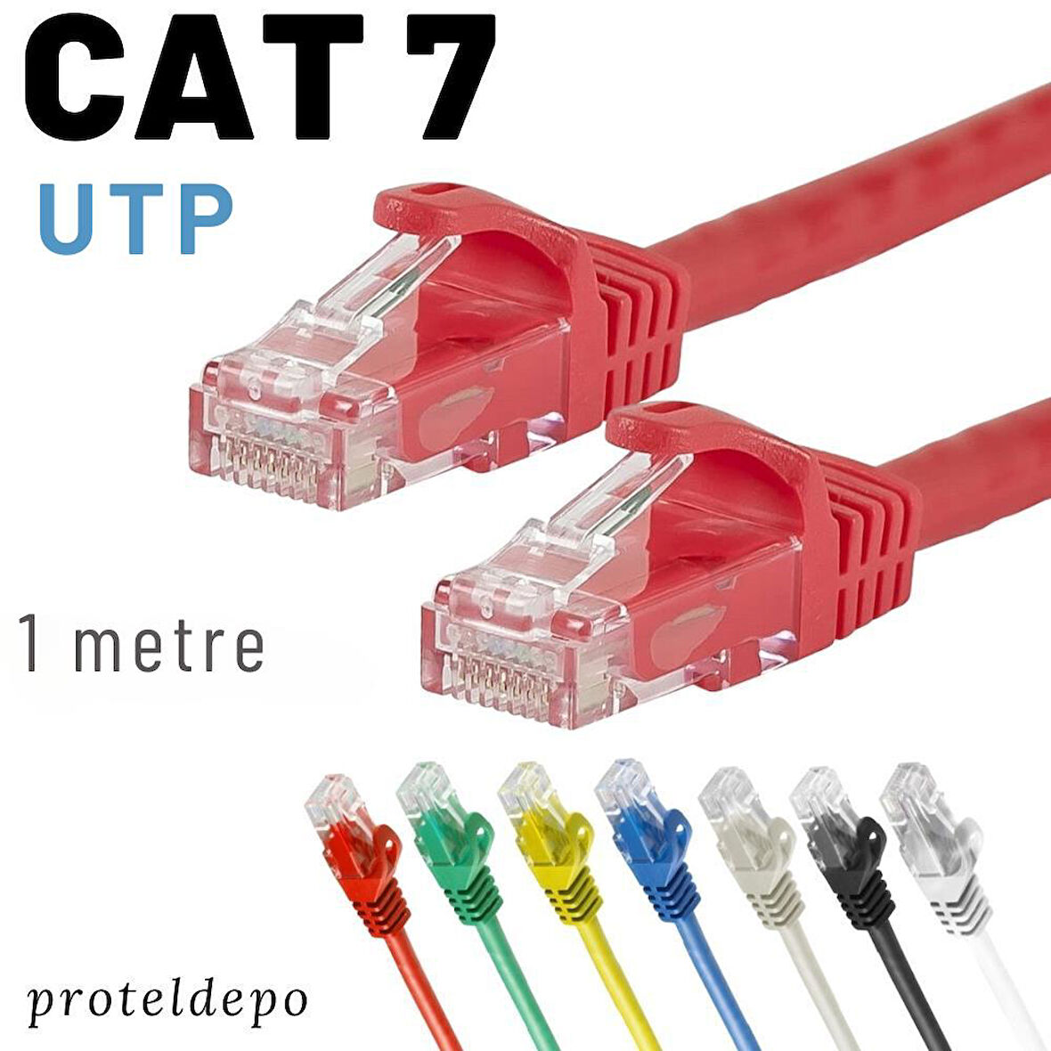 IRENIS 1 metre CAT7 Kablo Ethernet Network İnternet Lan Ağ Kablosu 