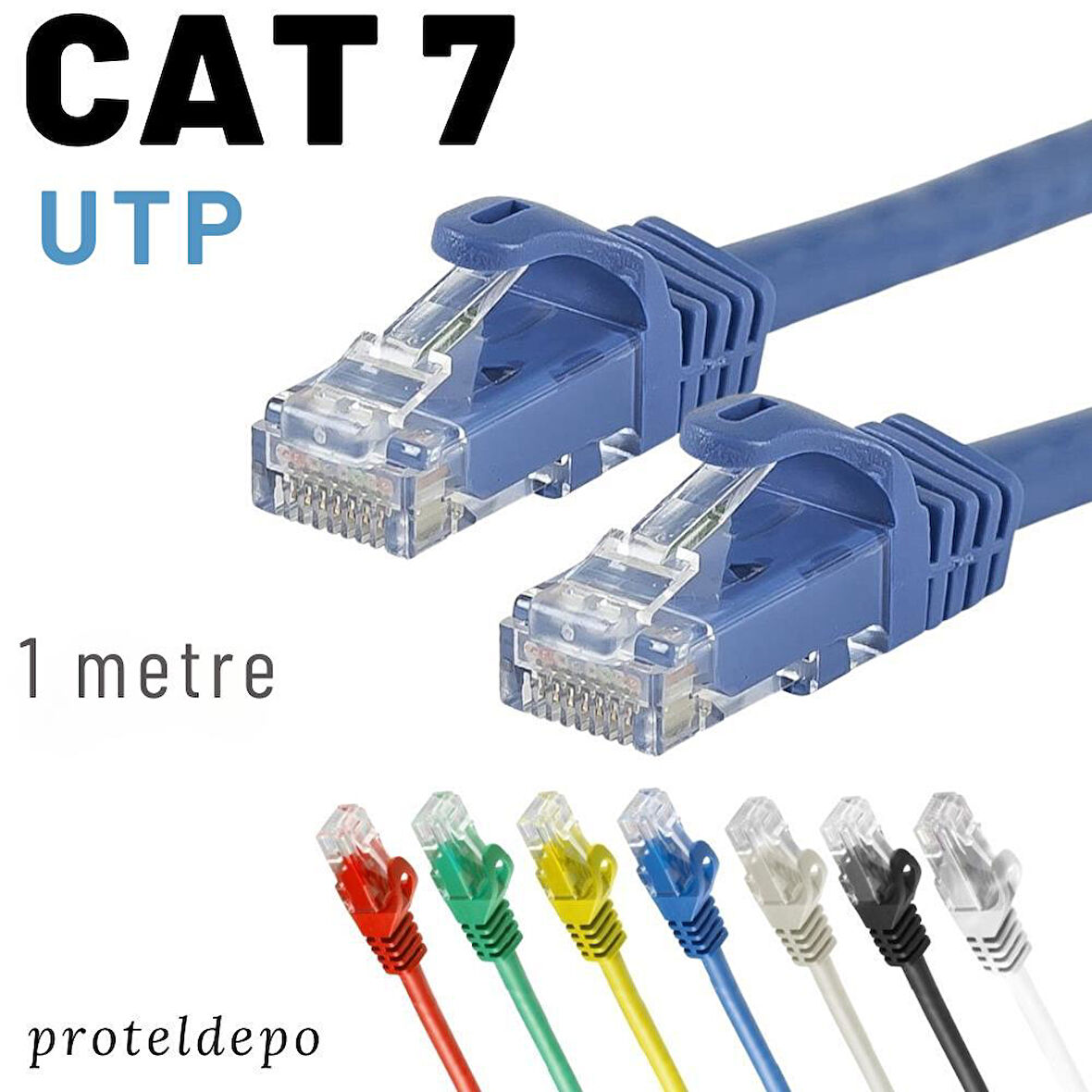 IRENIS 1 metre CAT7 Kablo Ethernet Network İnternet Lan Ağ Kablosu 