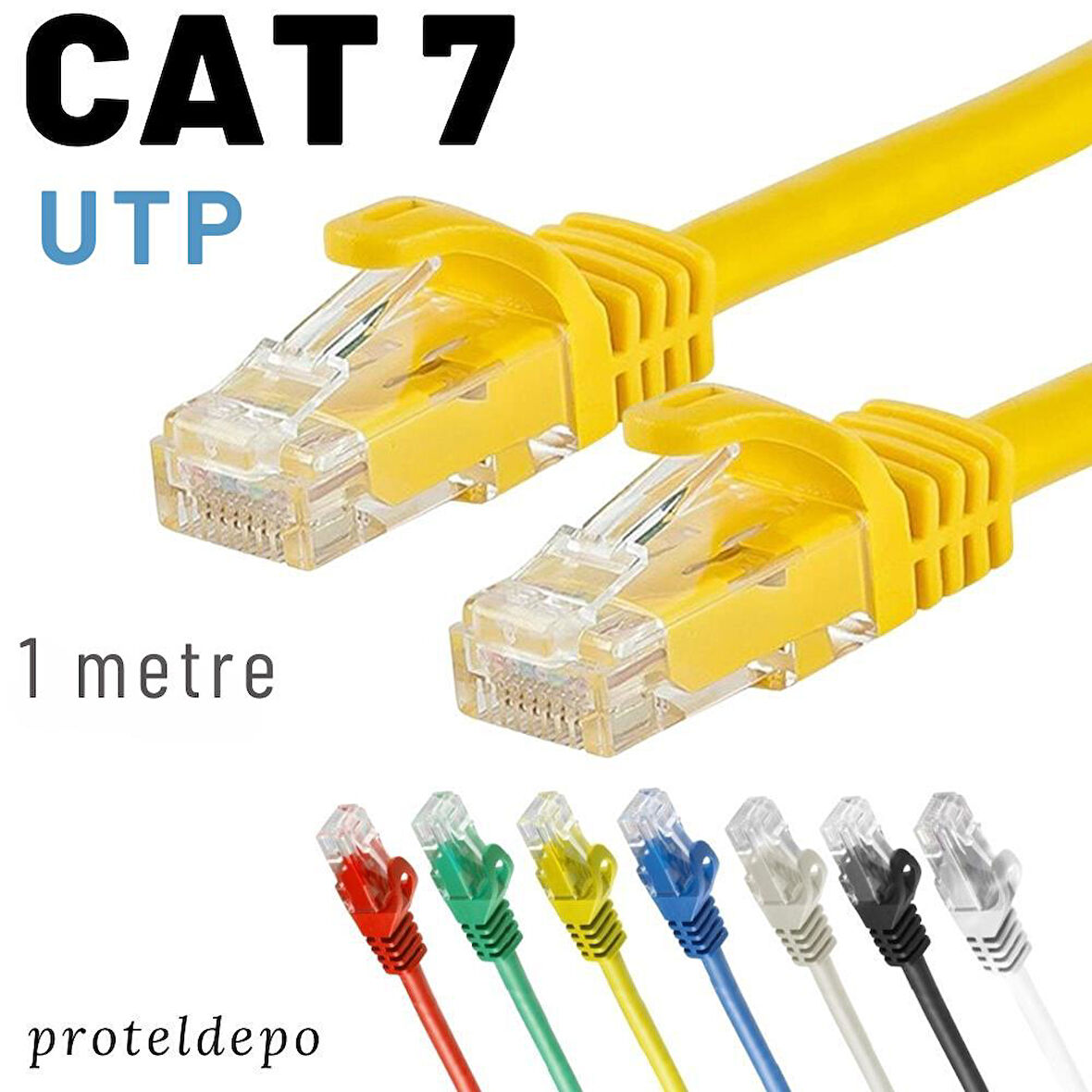 IRENIS 1 metre CAT7 Kablo Ethernet Network İnternet Lan Ağ Kablosu 