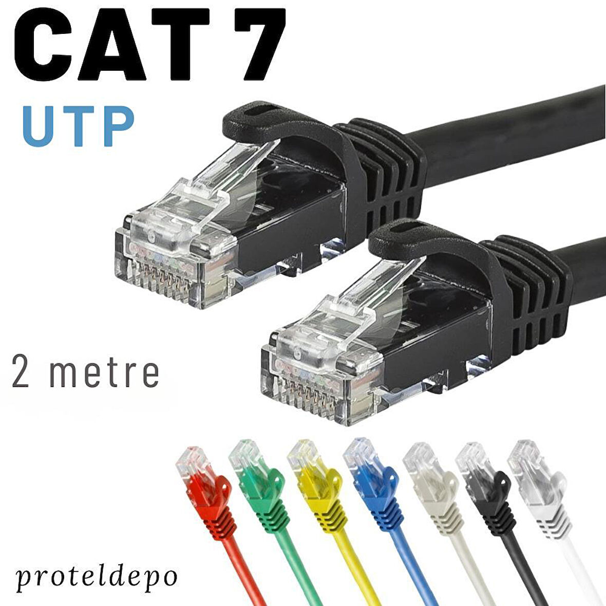 IRENIS 2 metre CAT7 Kablo Ethernet Network İnternet Lan Ağ Kablosu 