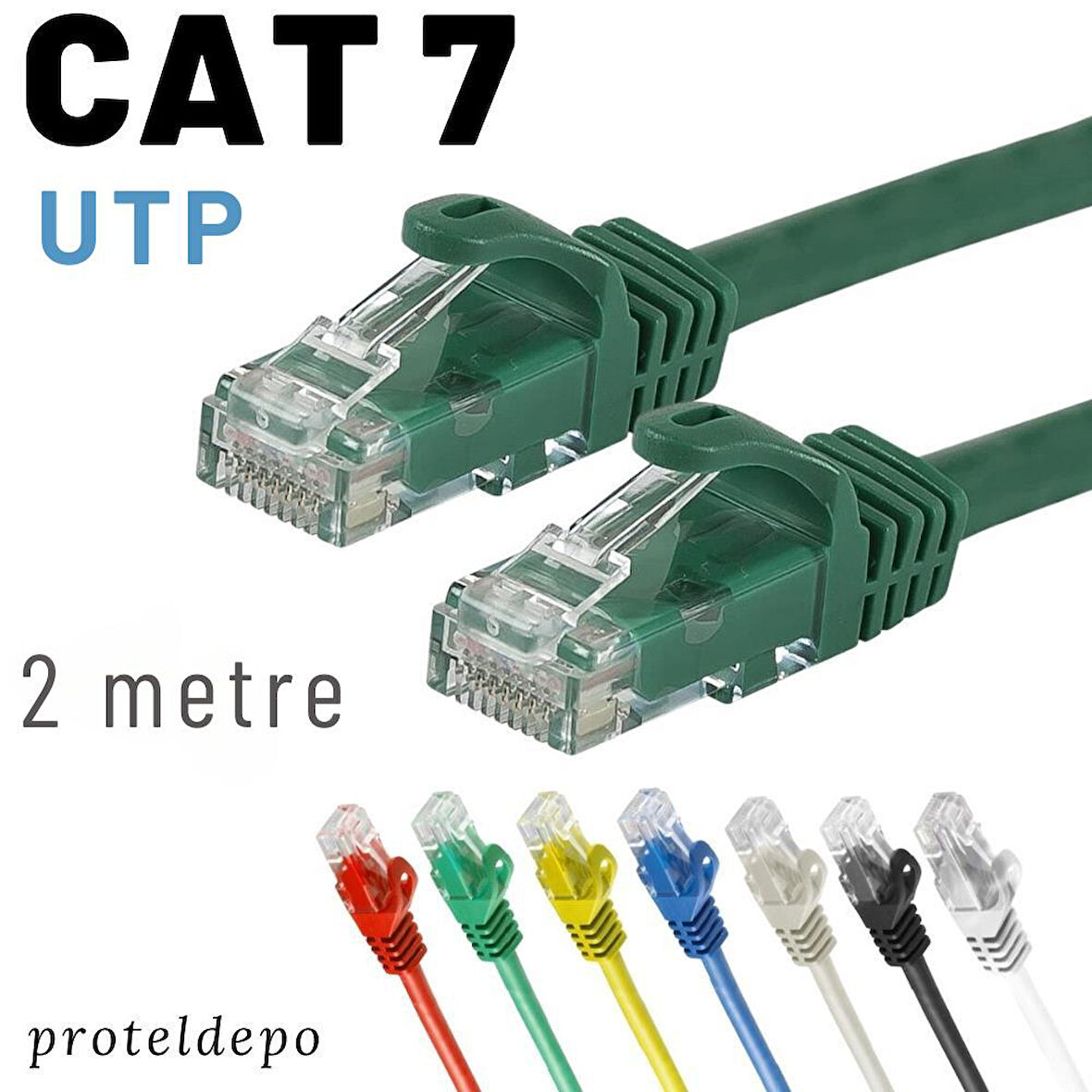 IRENIS 2 metre CAT7 Kablo Ethernet Network İnternet Lan Ağ Kablosu 