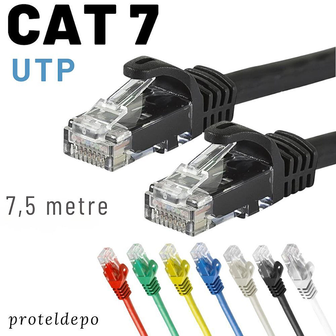 IRENIS 7,5 metre CAT7 Kablo Ethernet Network İnternet Lan Ağ Kablosu 
