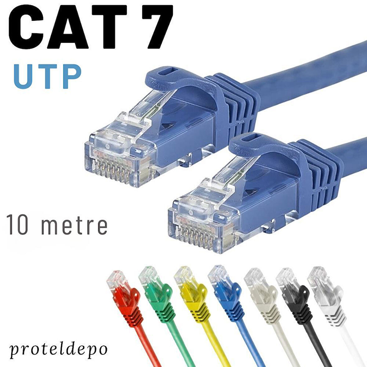 IRENIS 10 metre CAT7 Kablo Ethernet Network İnternet Lan Ağ Kablosu 