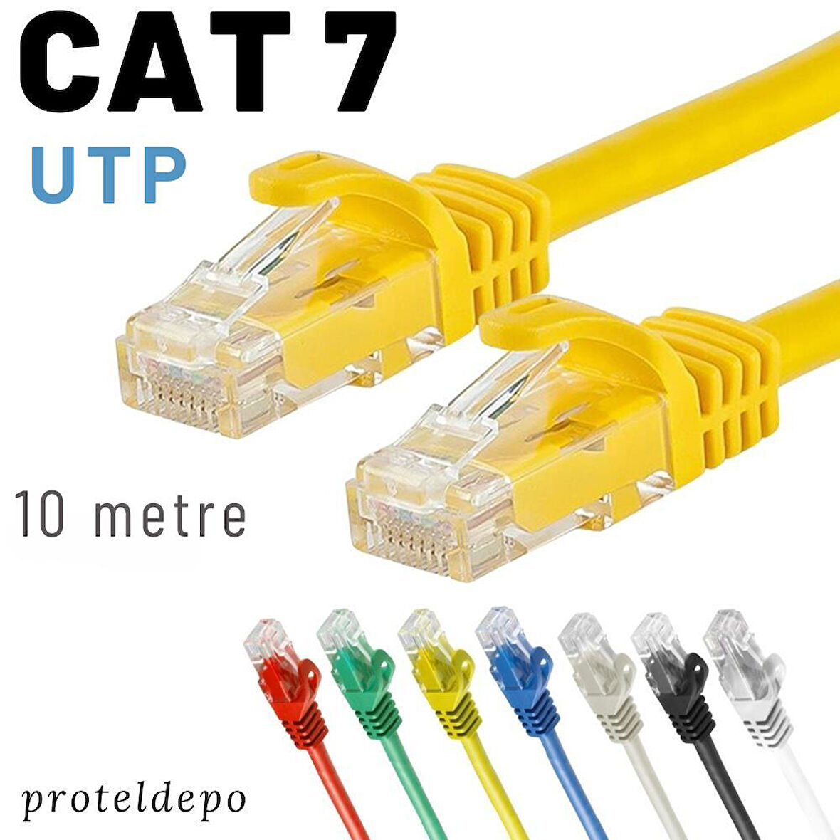 IRENIS 10 metre CAT7 Kablo Ethernet Network İnternet Lan Ağ Kablosu 