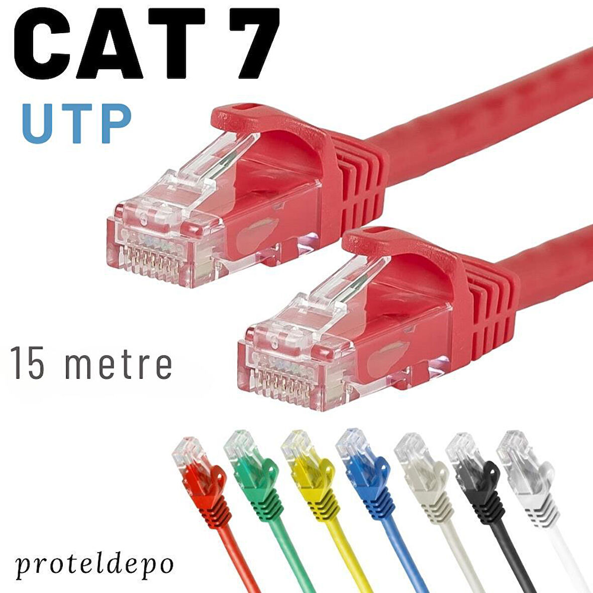 IRENIS 15 metre CAT7 Kablo Ethernet Network İnternet Lan Ağ Kablosu 