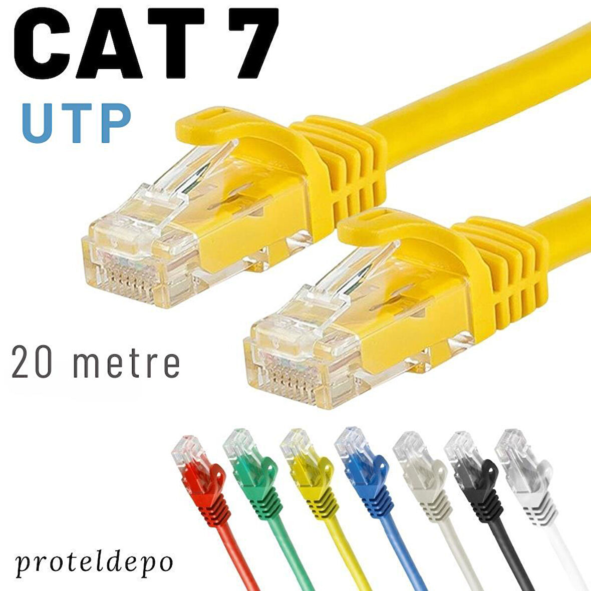 IRENIS 20 metre CAT7 Kablo Ethernet Network İnternet Lan Ağ Kablosu 