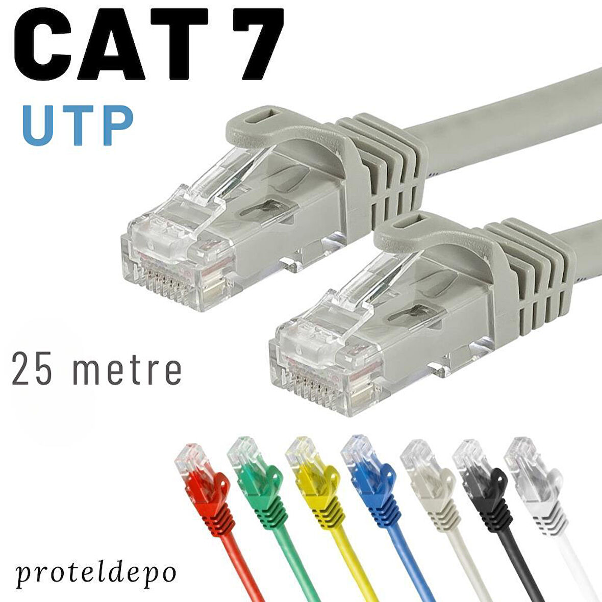 IRENIS 25 metre CAT7 Kablo Ethernet Network İnternet Lan Ağ Kablosu 