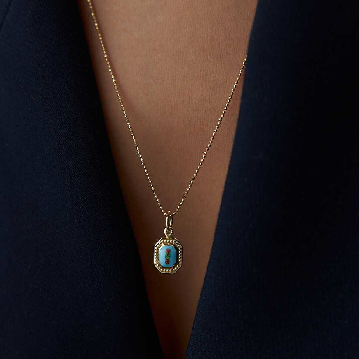 Turkuaz Payon  Kolye