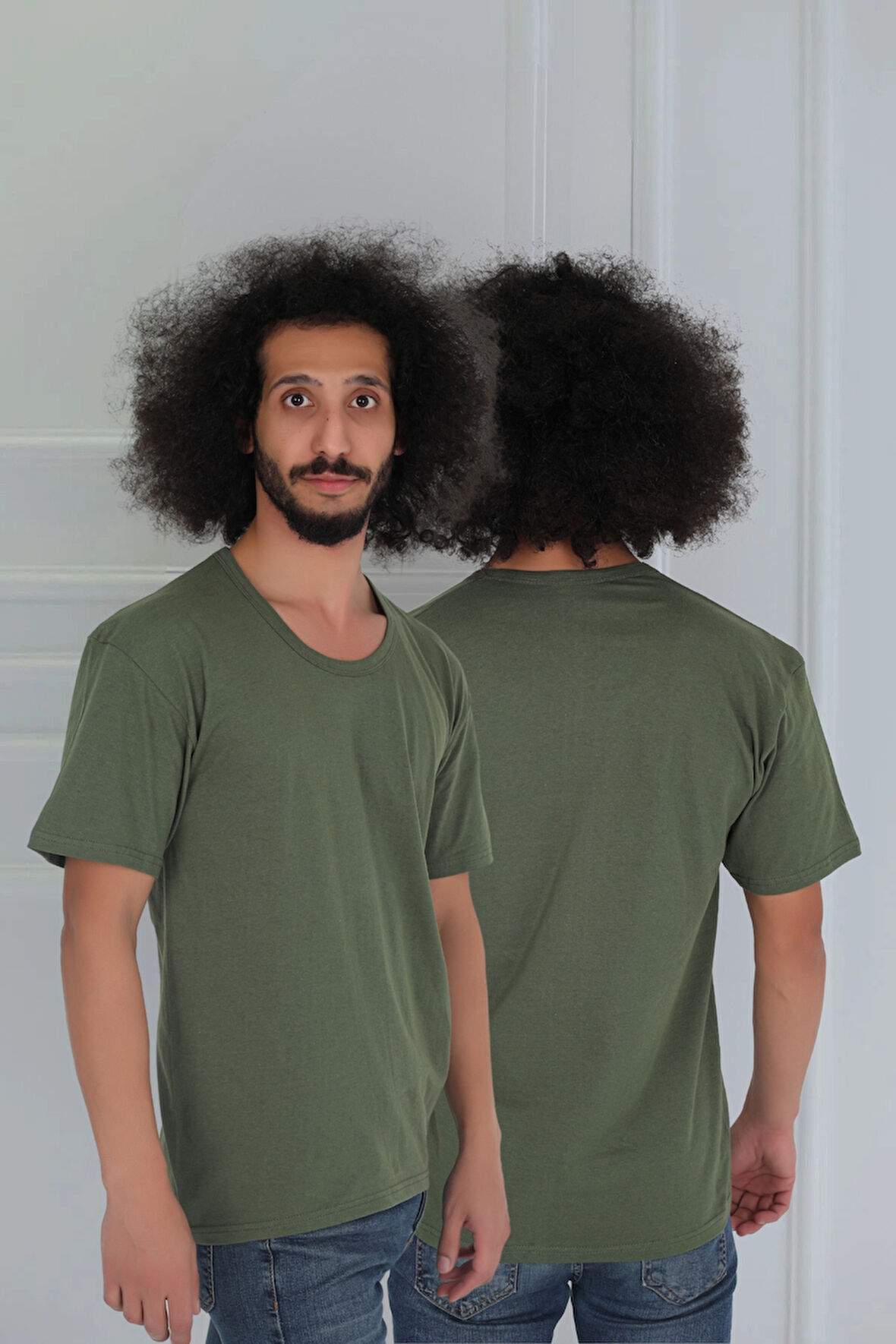 Erkek Bisiklet Yaka Penye Fanila T-Shirt