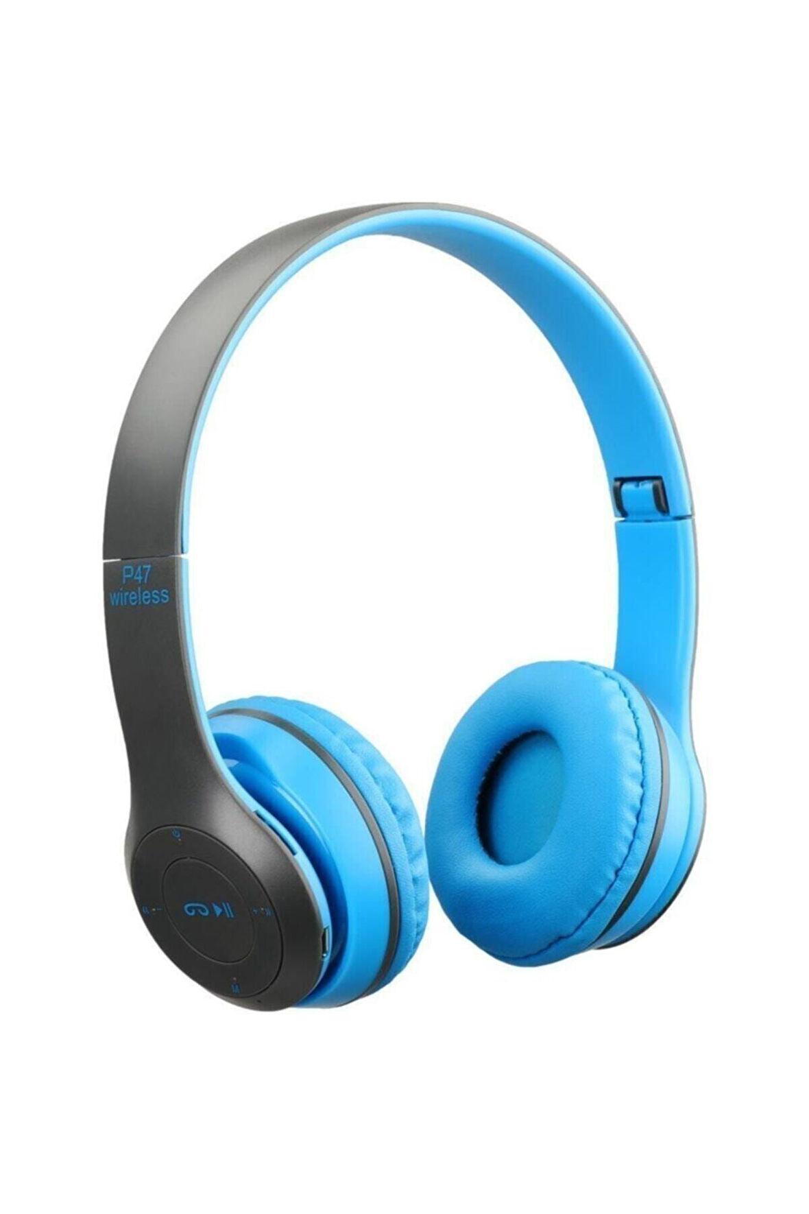 P47 Extra Bass Wireless Bluetooth Kulaklık 5.0+edr Fm Radyo Mavi