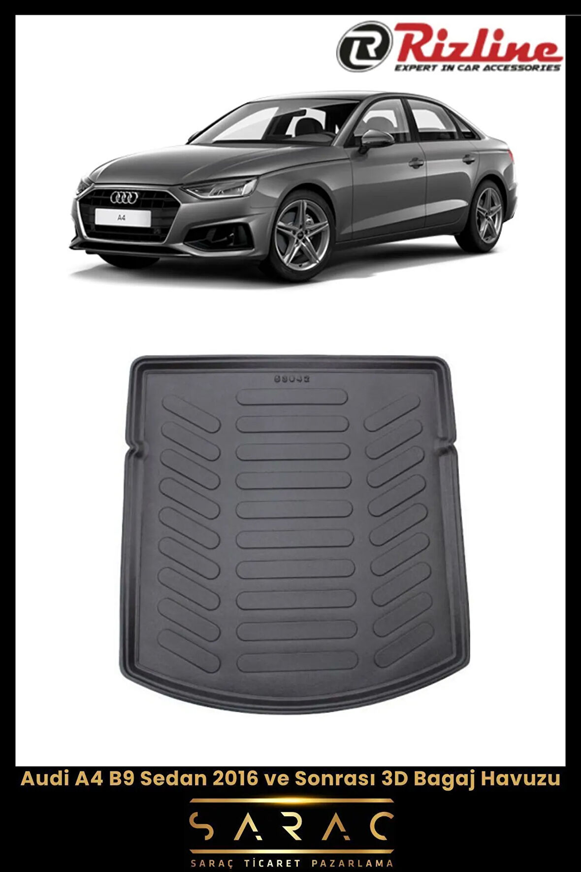 Rizline Audi A4 Sedan 2024 Model 3D Bagaj Havuzu