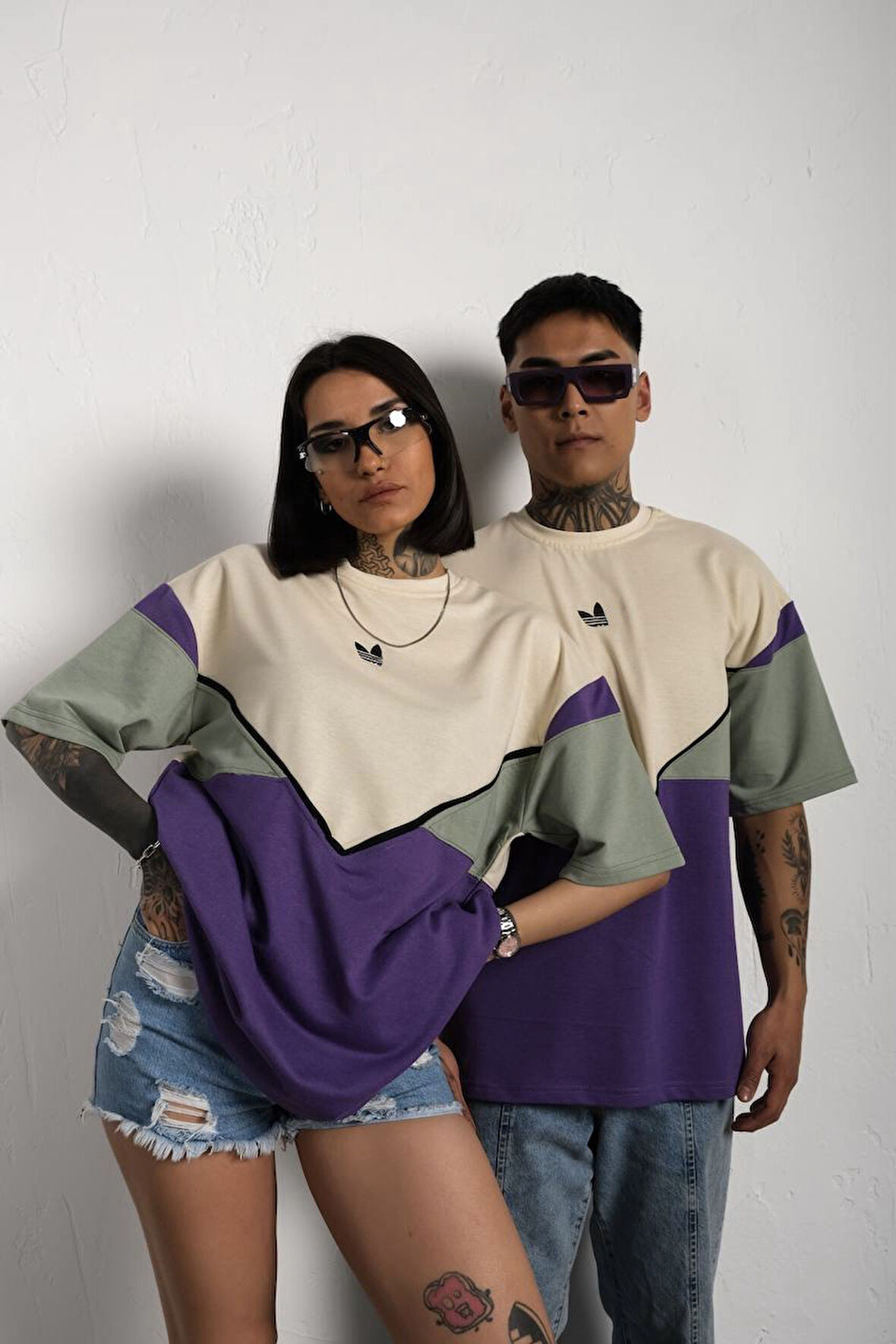 Parçalı Oversize Unisex T-Shirt