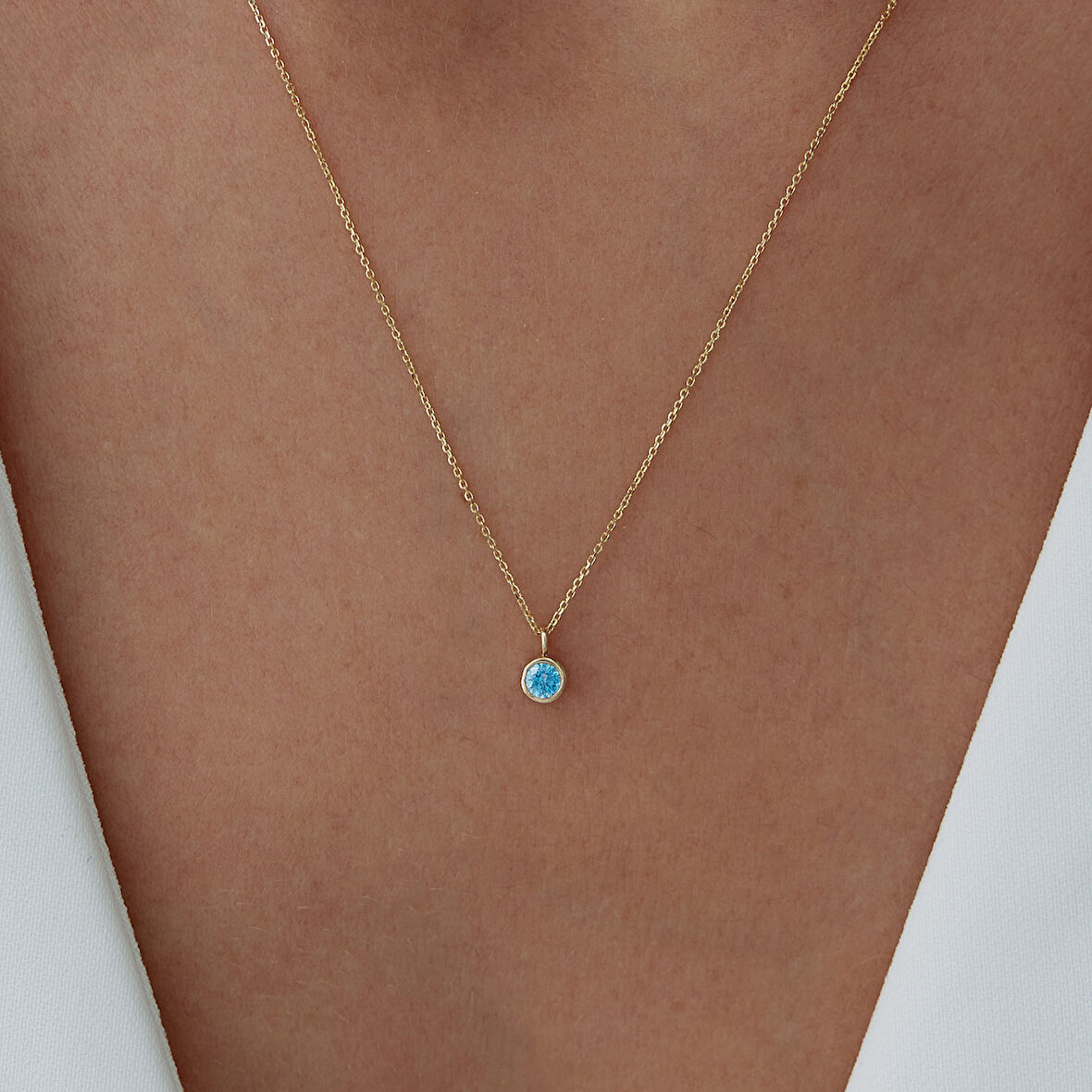 Balık Burcu Aquamarine Kolye