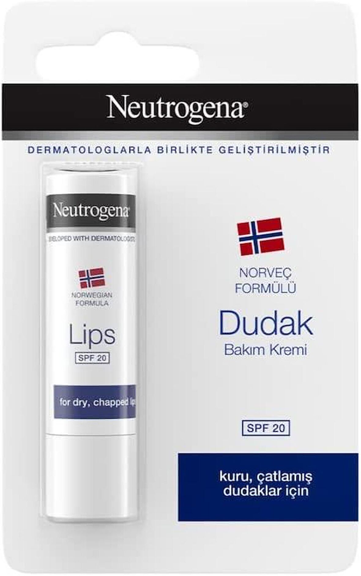 Neutrogena Norveç Formülü Güneş Koruma Faktörlü (SPF 20) Dudak Nemlendiricisi 4.8 gr