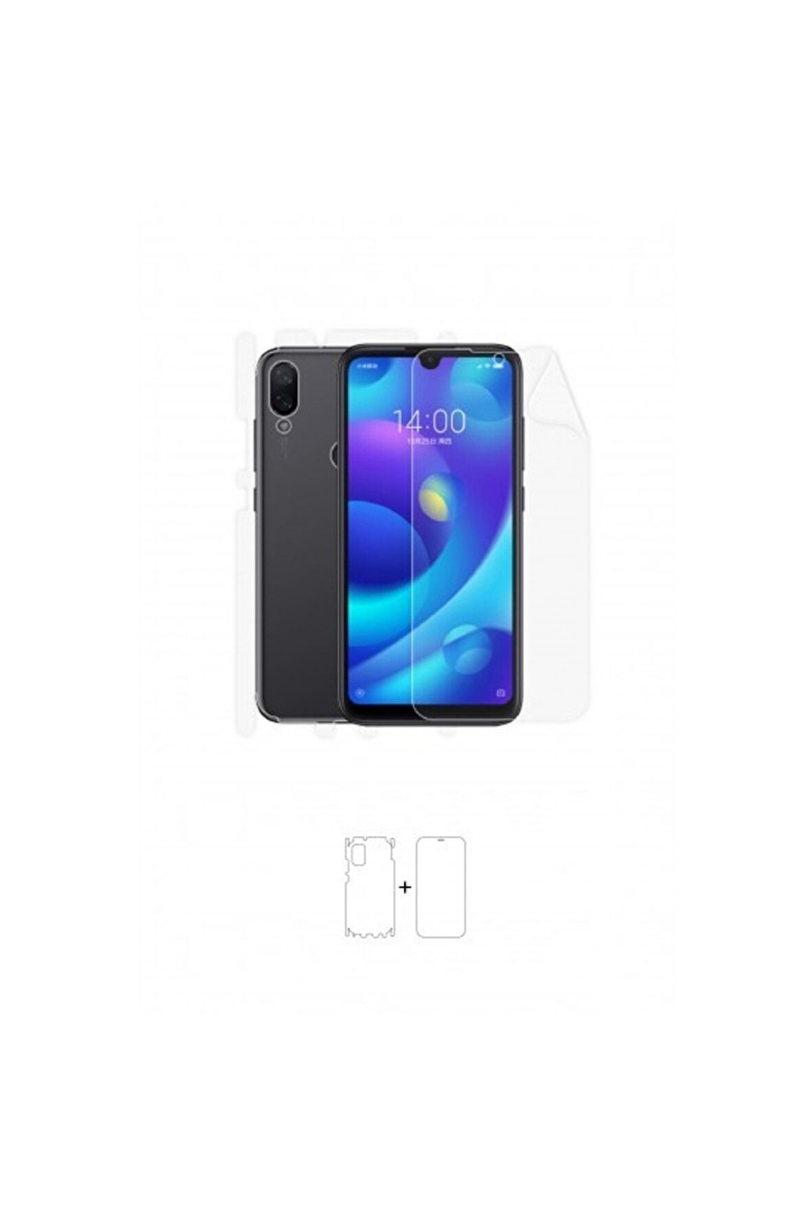 Xiaomi Mi Play 360 ° Full Body Ekran Koruyucu Kaplama Ön Arka Yan Darbe Emici Poliüretan Film