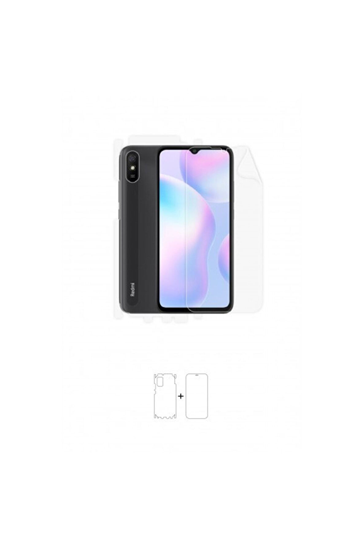 Xiaomi Redmi 9a 360 ° Full Body Ekran Koruyucu Kaplama Ön Arka Yan Darbe Emici Poliüretan Film