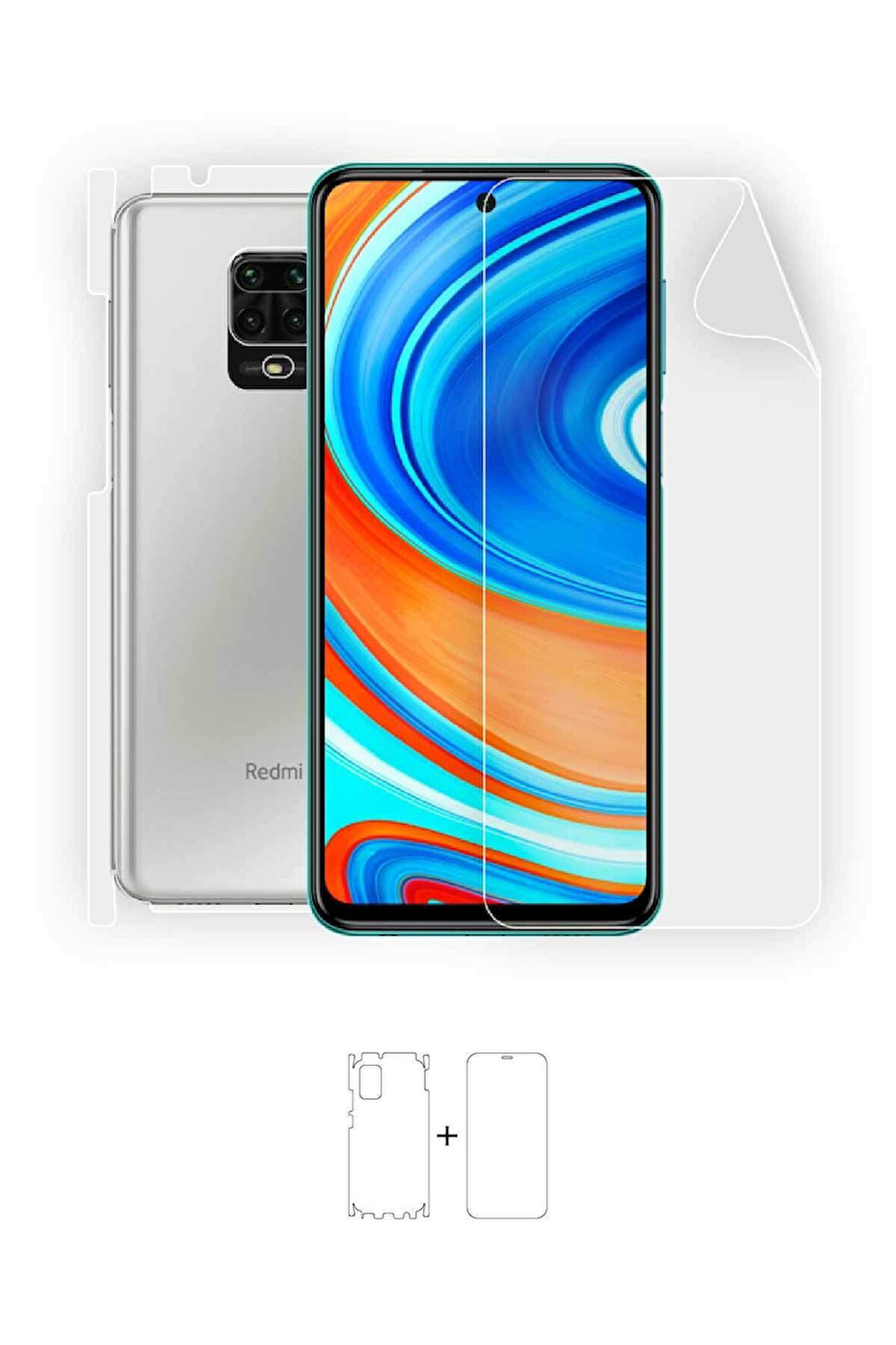 Xiaomi Redmi Note 9 Pro Full Body Ekran Koruyucu Ön Arka Yan Darbe Emici Poliüretan Film