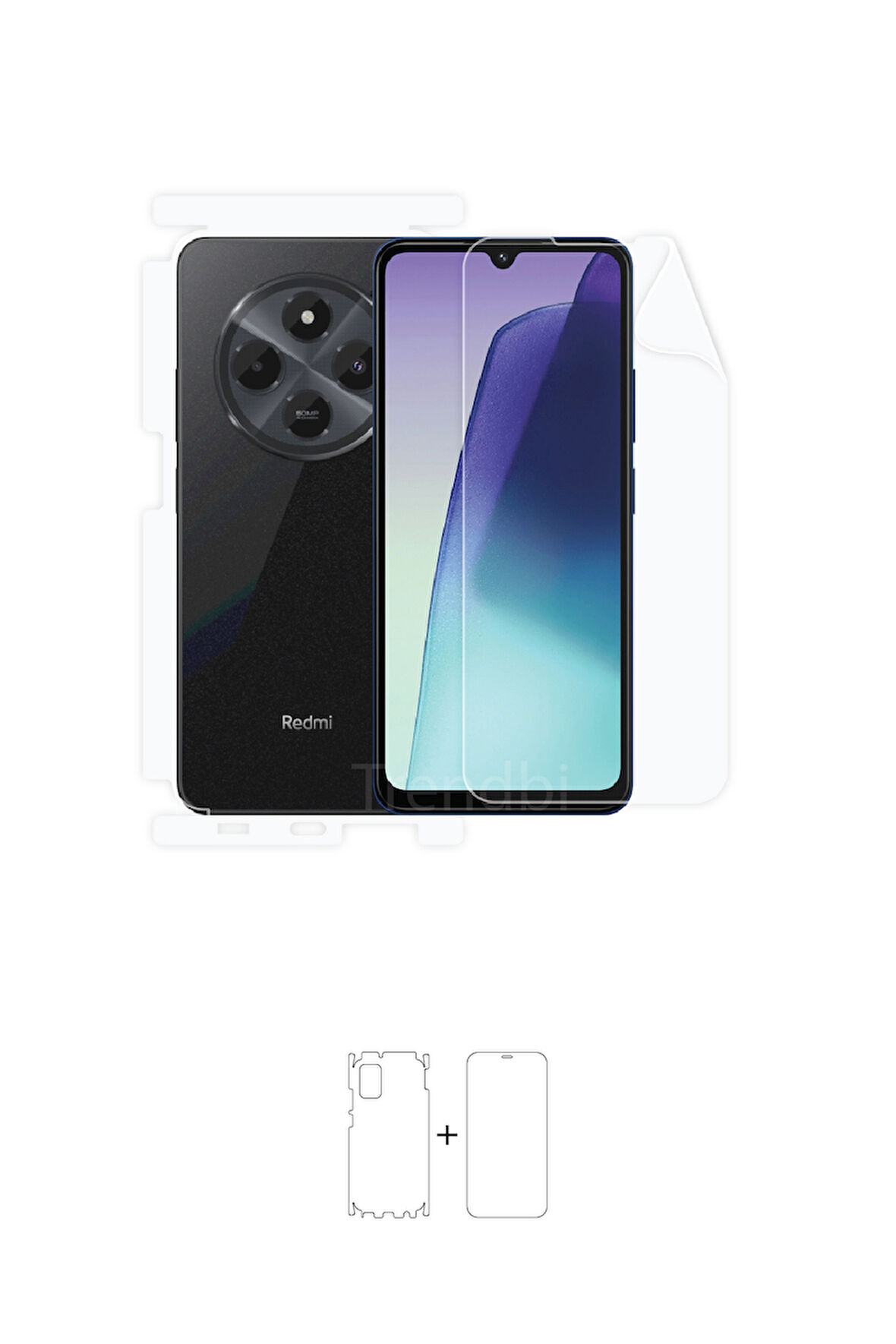 Xiaomi Redmi 14C Ekran, Arka ve Yan Koruyucu Fullbody Kaplama Koruyucu Poliüretan Film