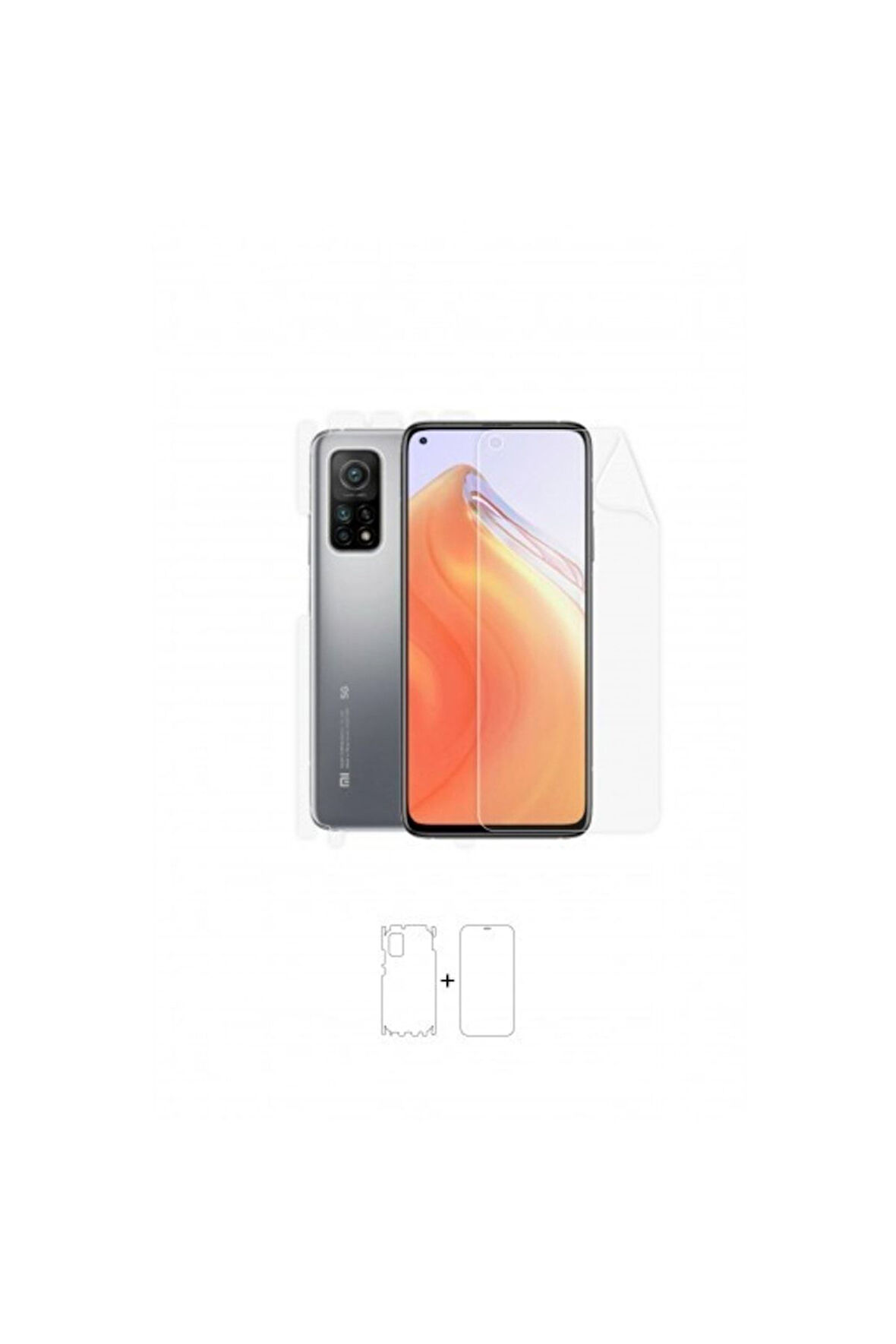 Xiaomi Mi 10t 5g 360 ° Full Body Ekran Koruyucu Kaplama Ön Arka Yan Darbe Emici Poliüretan Film
