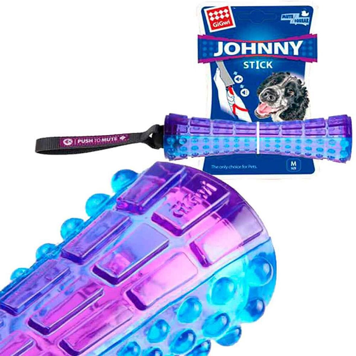 Gigwi Johnny Stick Ses Kontrollü Köpek Oyuncağı Mor 20 cm