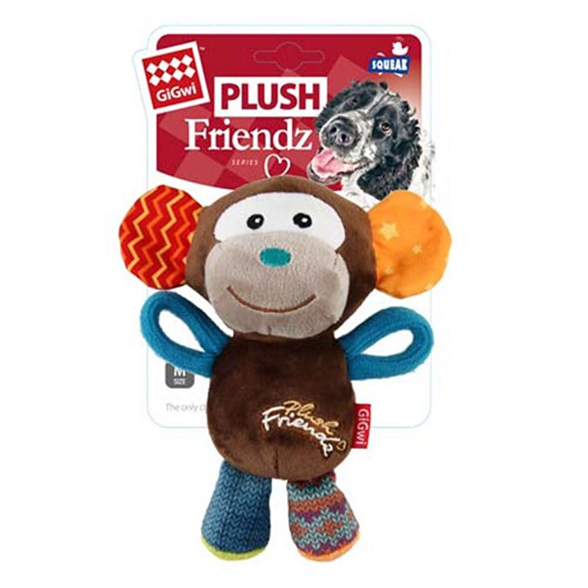 Gigwi Plush Friendz Sesli Peluş Maymun Köpek Oyuncağı