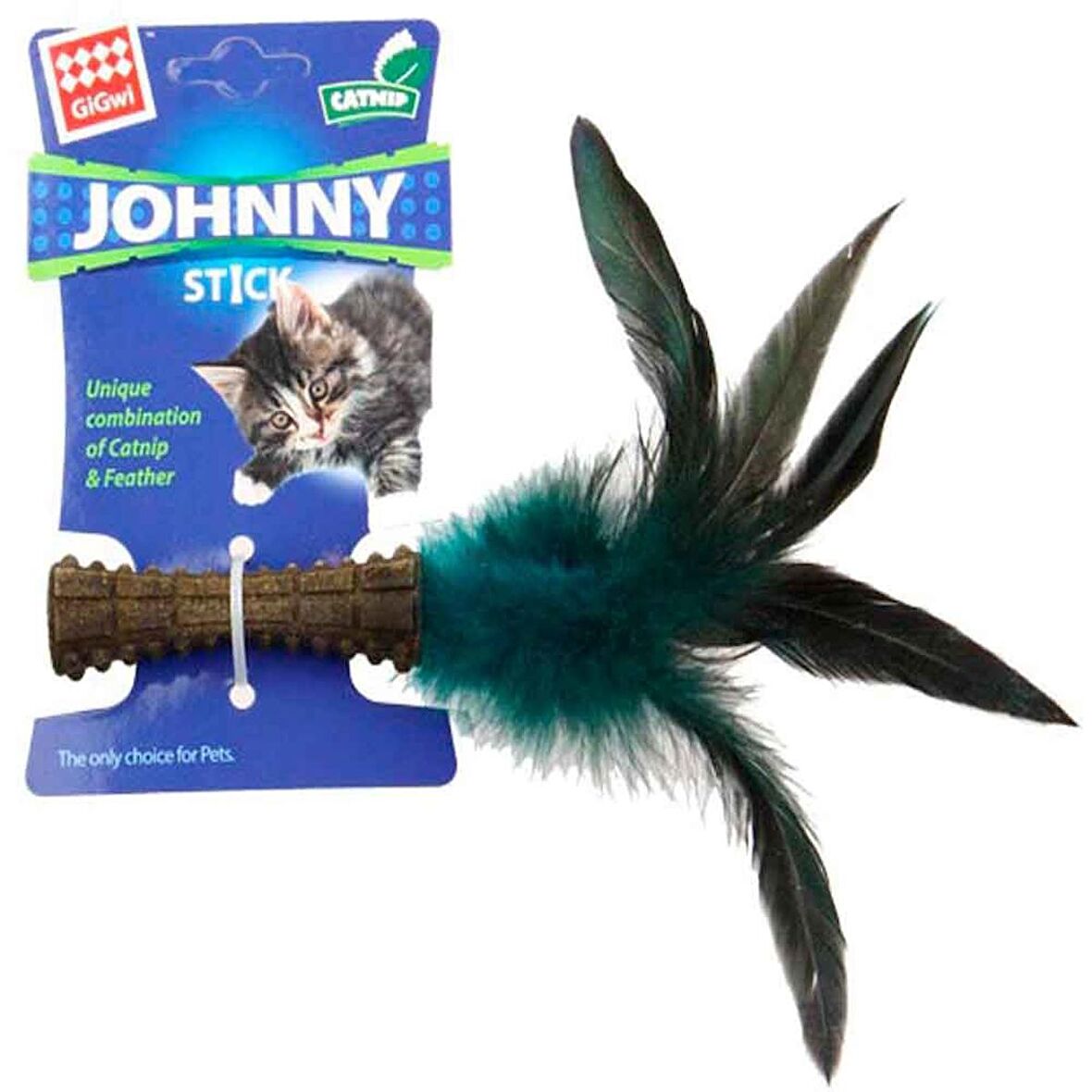 Gigwi Kedi Oyuncağı Johnny Stick Catnipli Doğal Oyuncak Tüylü