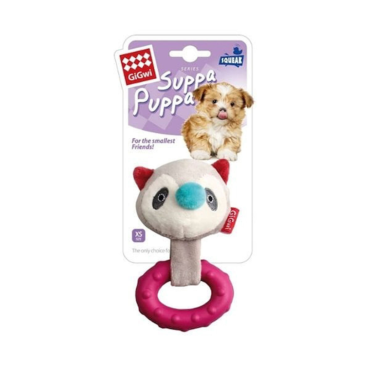 Gigwi Suppa Puppa Sesli Rakun Peluş Köpek Çiğneme Oyuncağı 20 Cm