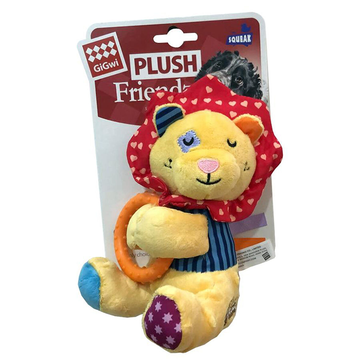 Plush Friendz Sesli Aslan Peluş Çiğneme Halkalı Köpek Oyuncağı