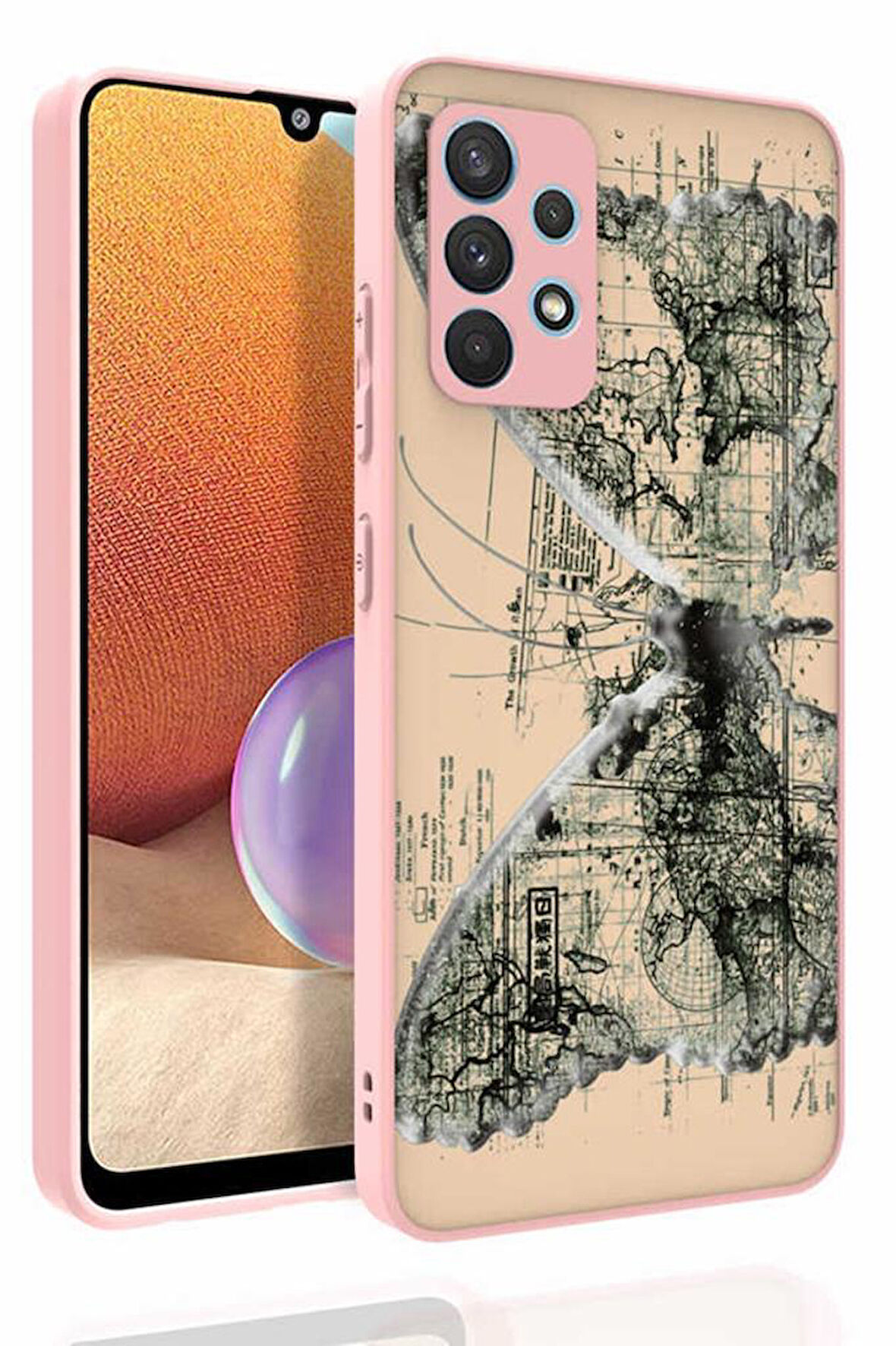 Galaxy A32 4G Kılıf Desenli Kamera Korumalı Nora Silikon Kapak