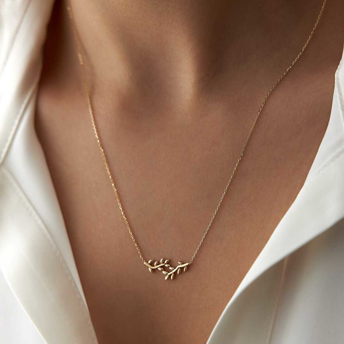 Small Zeytin Dalı Kolye