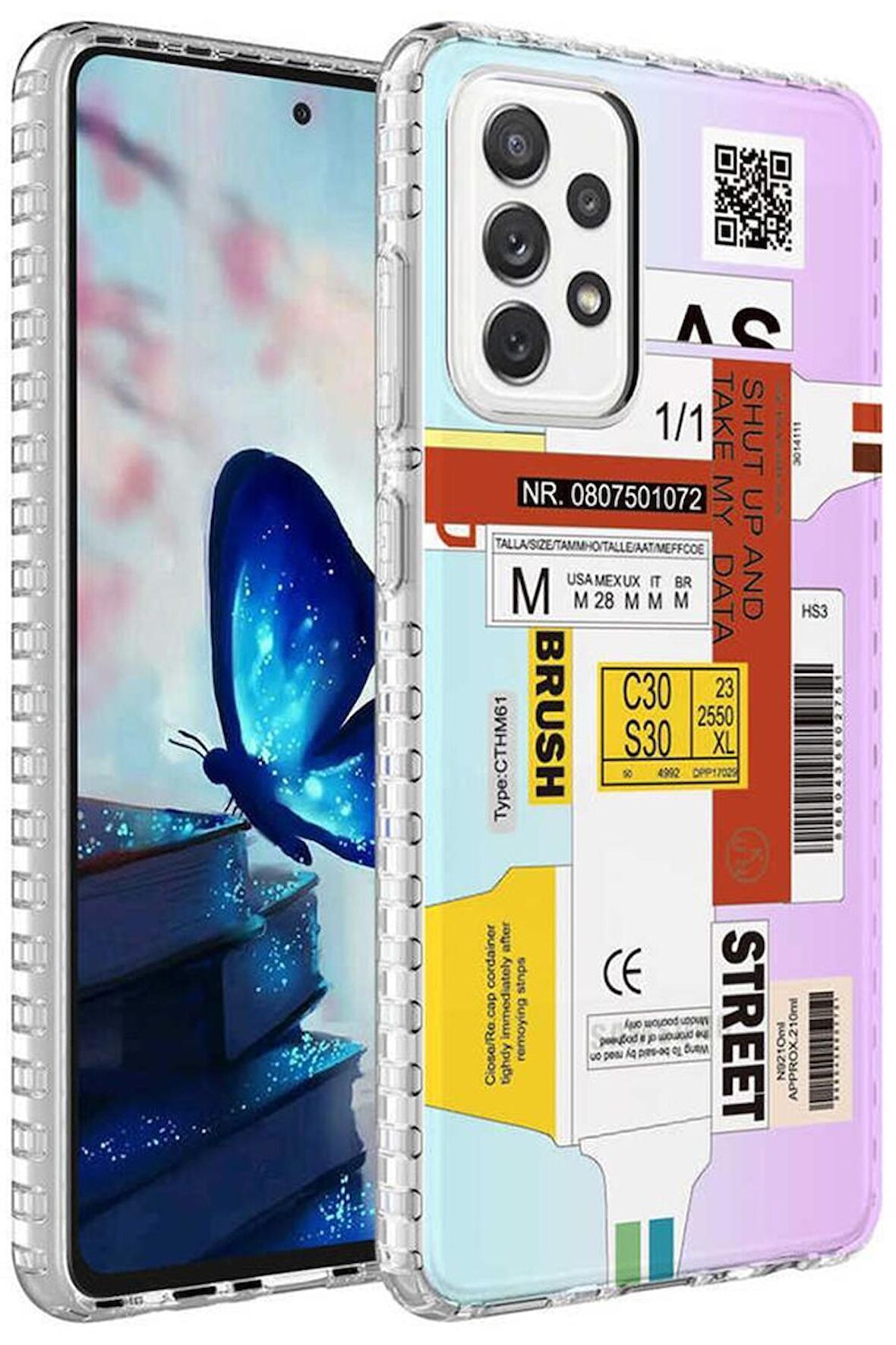 Galaxy A53 5G Kılıf Airbag Kenarlı Renkli Desenli Elegans Silikon