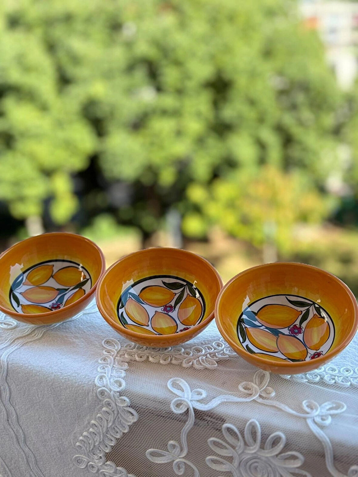 El Yapımı 13 cm Sosluk Çerezlik Reçellik Seramik Kase 