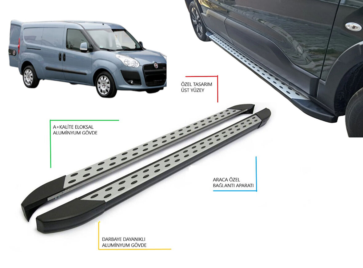 DOBLO MAXİ UZUN ŞASE NOKTALI YAN BASAMAK 2010 2011 2012 2013 2014 2015 2016 2017 2018 2019 2020 2021